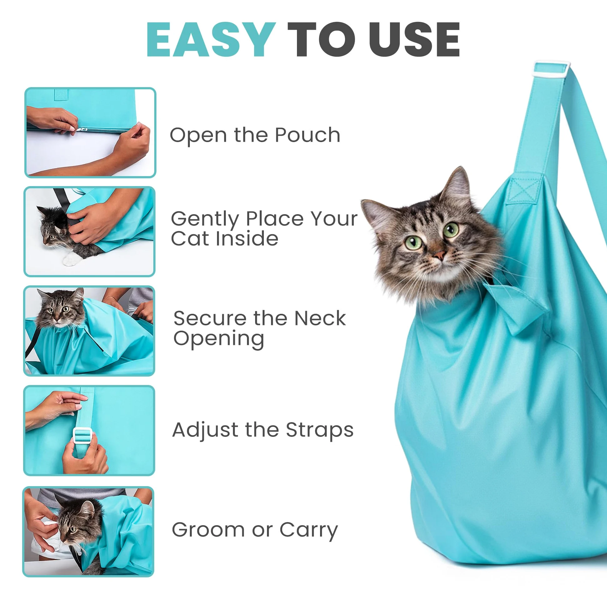 Purrfect della l' Originale Visto in TV. Il Vettore Comfy Cat & Grooming Sacco in One, One Size Fits Most, Lexi Myrtle
