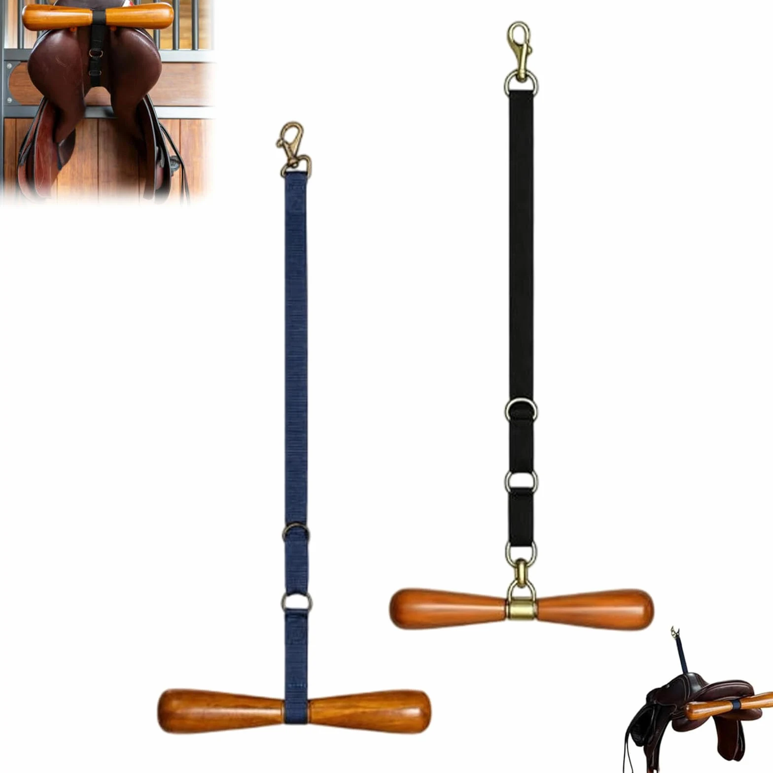 Supporto a T a forma di sella, porta selle portatile con cinghia di supporto a T, regolabile, da parete, per selle western e inglesi, per scuderia, rimorchio per cavalli (mix)
