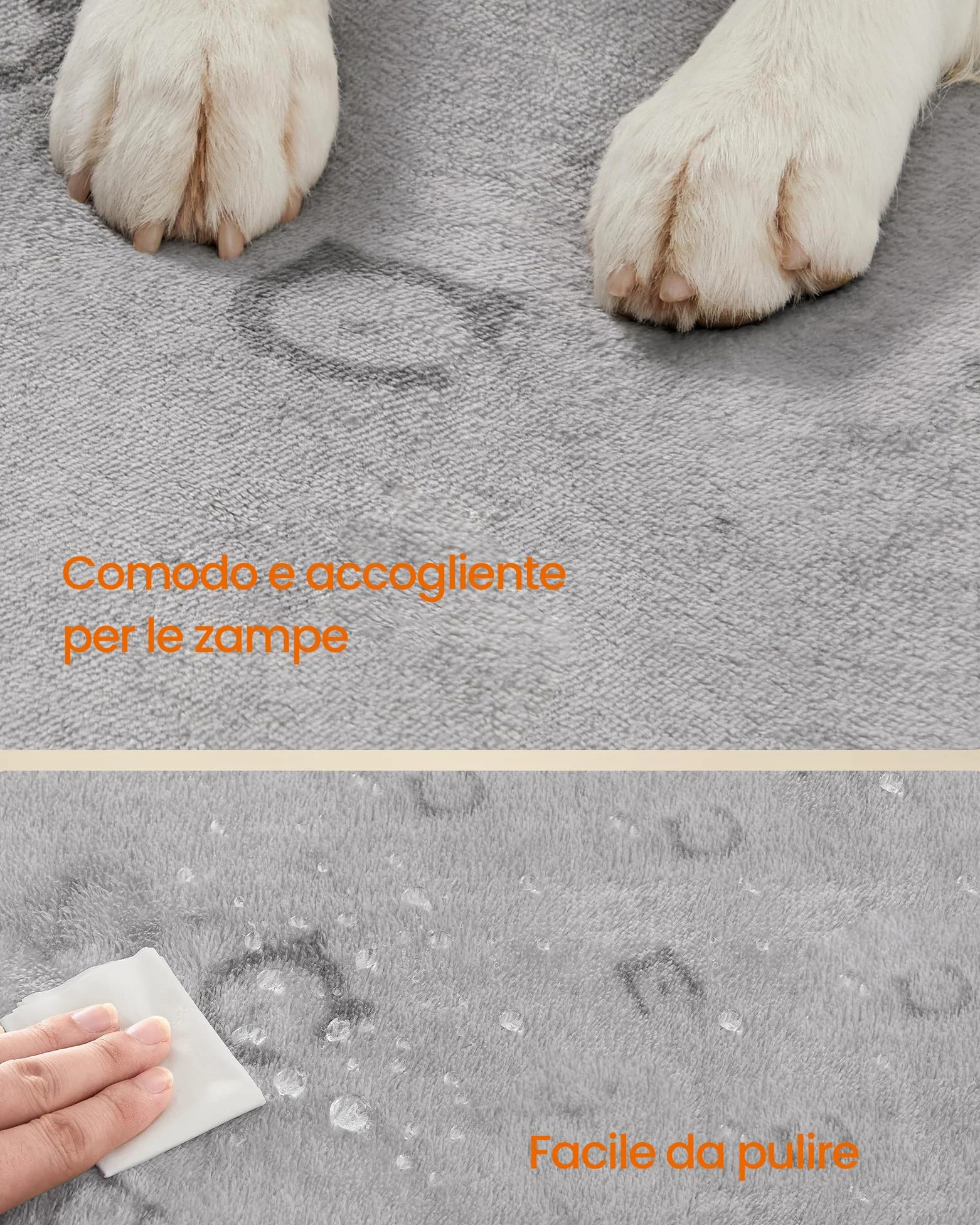 Feandrea Tappeti per Addestramento per Cani Riutilizzabili, 2 Pezzi, Lavabili, 183 x 183 cm, XXXL, Impermeabili, Antiscivolo, Assorbenti, Cani, Gatti, Conigli, Grigio Tortora PTD005G01