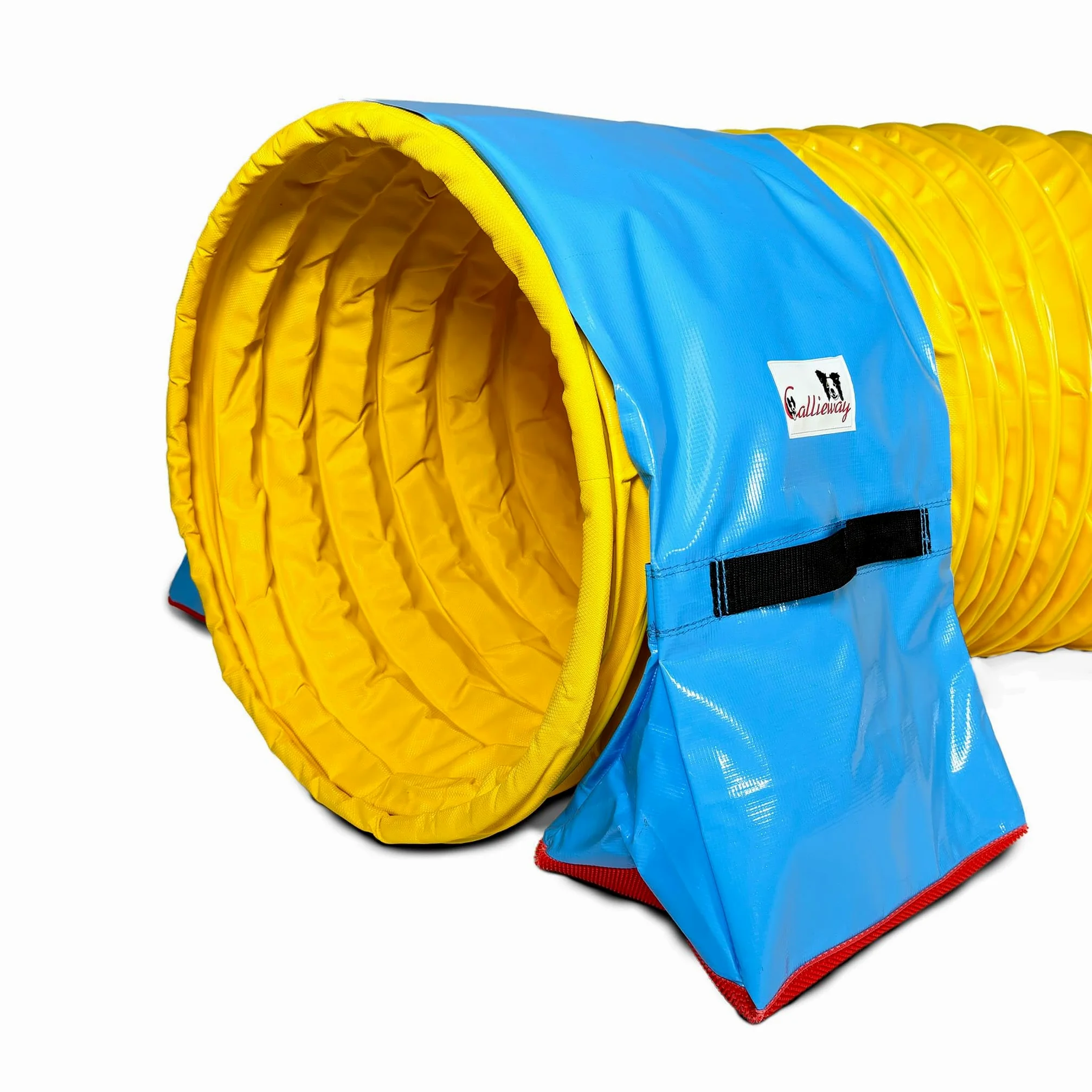 Callieway® 360°Full Grip Tunnel Dog Agility Modello Trophy, 60cmØ, Conforme a FCI (6m, Giallo)
