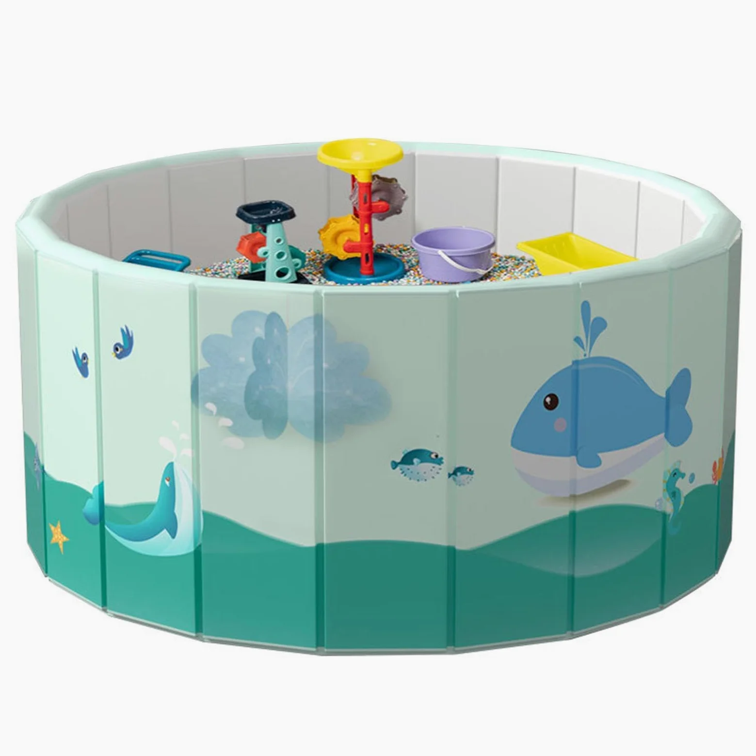 Piscina pieghevole senza gonfiaggio, piscina portatile in PVC per bambini | Piscina pieghevole non gonfiabile in PVC, per bambini, adulti, cani, giardino, terrazza, estate, divertimento in acqua