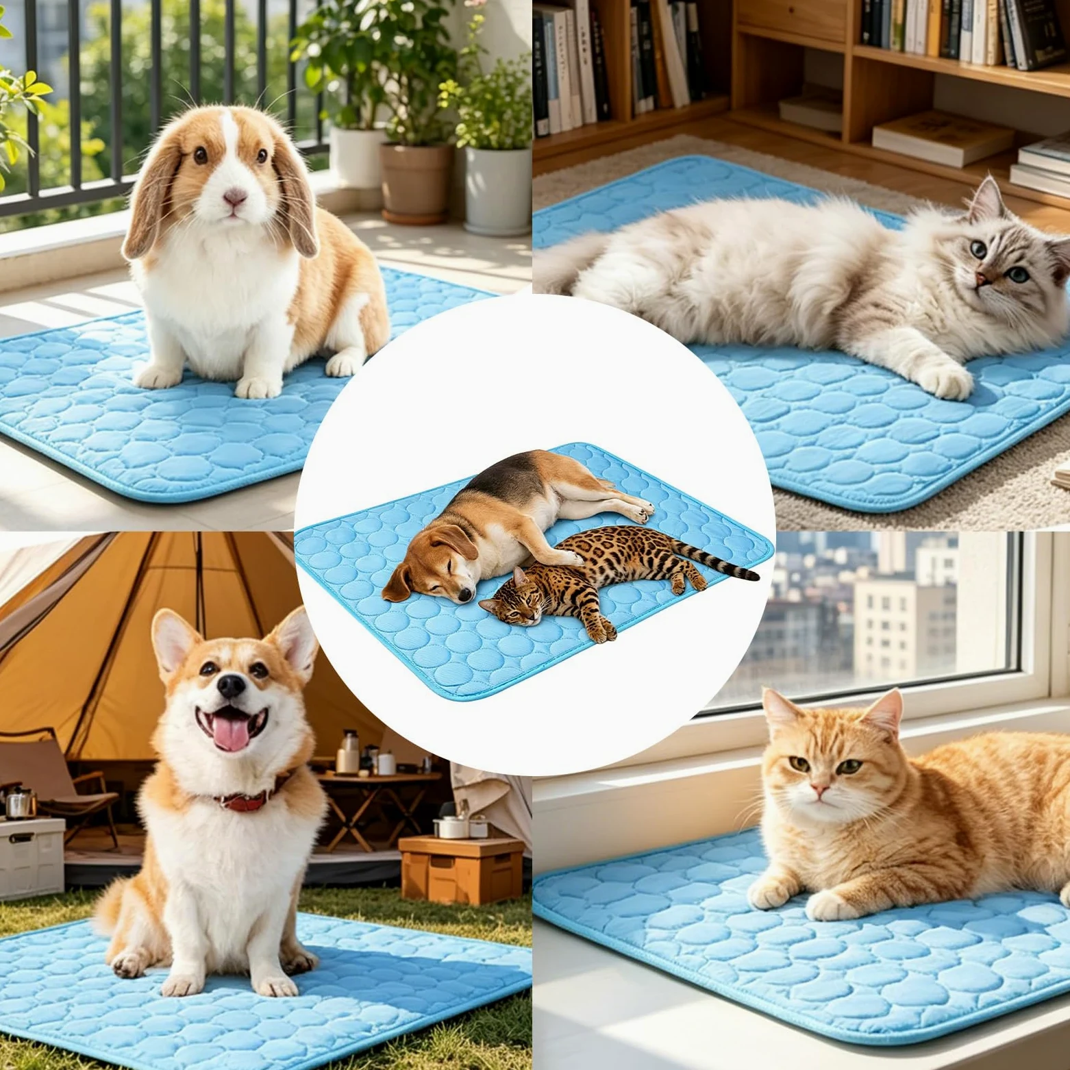 Coolnap Tappetino Per Cani Rinfrescante Auto-Raffreddante Estivo (2XL:150 * 100)