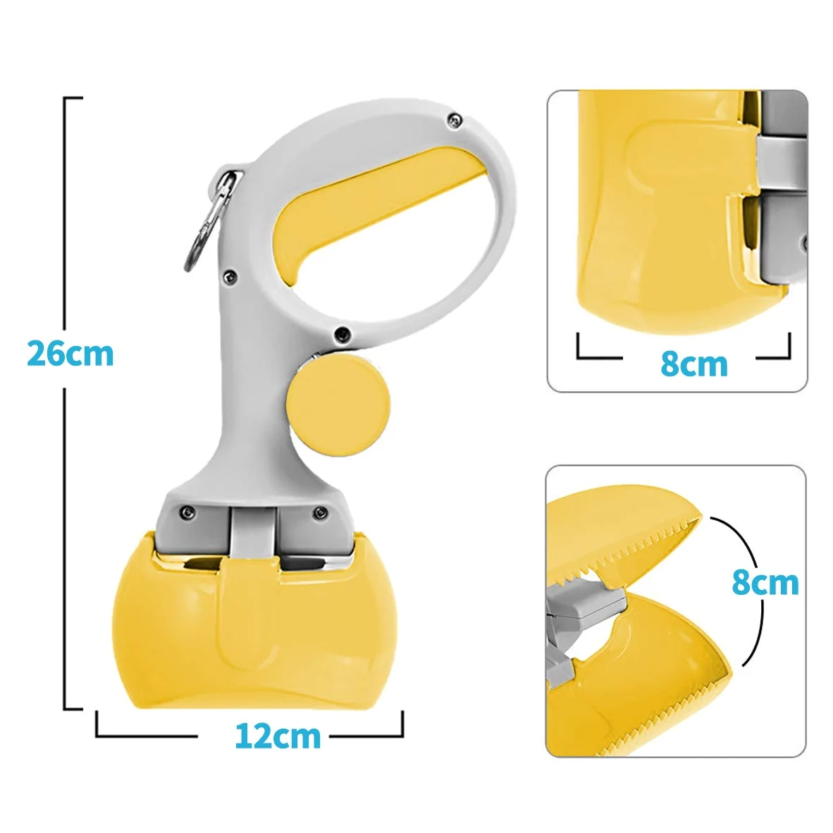 PETCUTE Palette per Escrementi Cane Pooper Scooper Paletta per raccogli feci Portatile con Sacchetti Cane