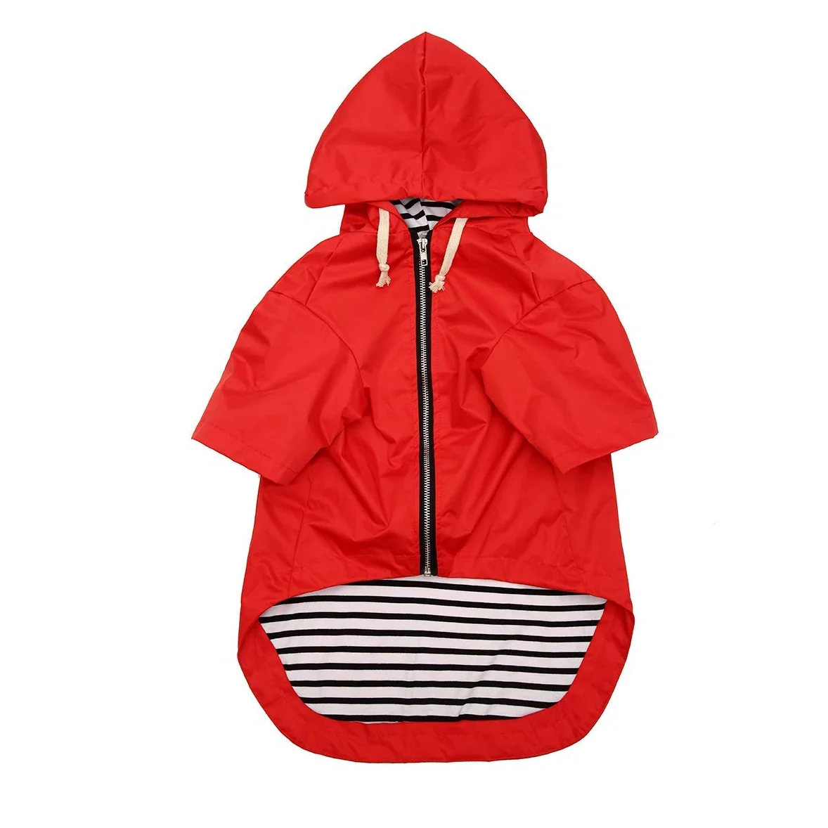 Impermeabile per Cani con Cappuccio, Impermeabile/Pioggia, Coulisse Regolabile, Design Tascabile, Elegante Impermeabile per Cani di Alta qualità (Red X)