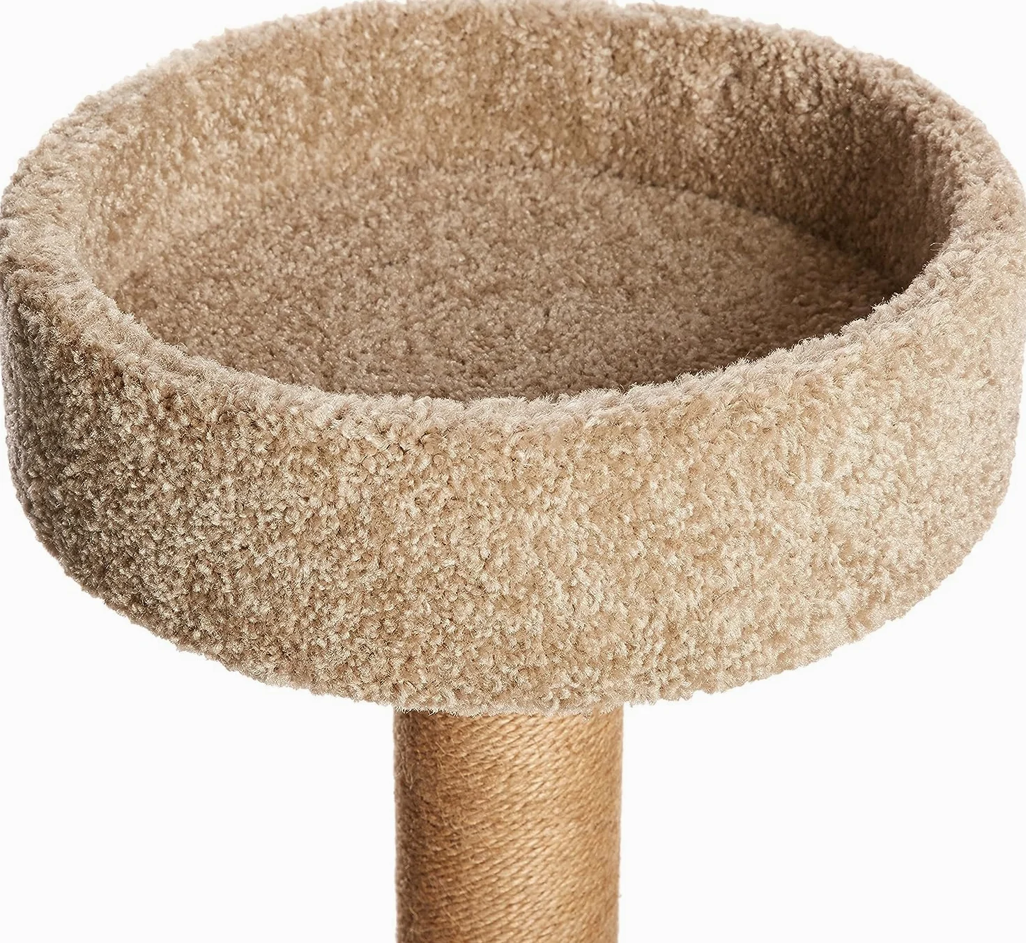 Amazon Basics Albero tiragraffi a Torre, per Gatti, con Pali tiragraffi, per Uso Interno e Domestico, Beige, Medio (40 x 40 x 80 cm)