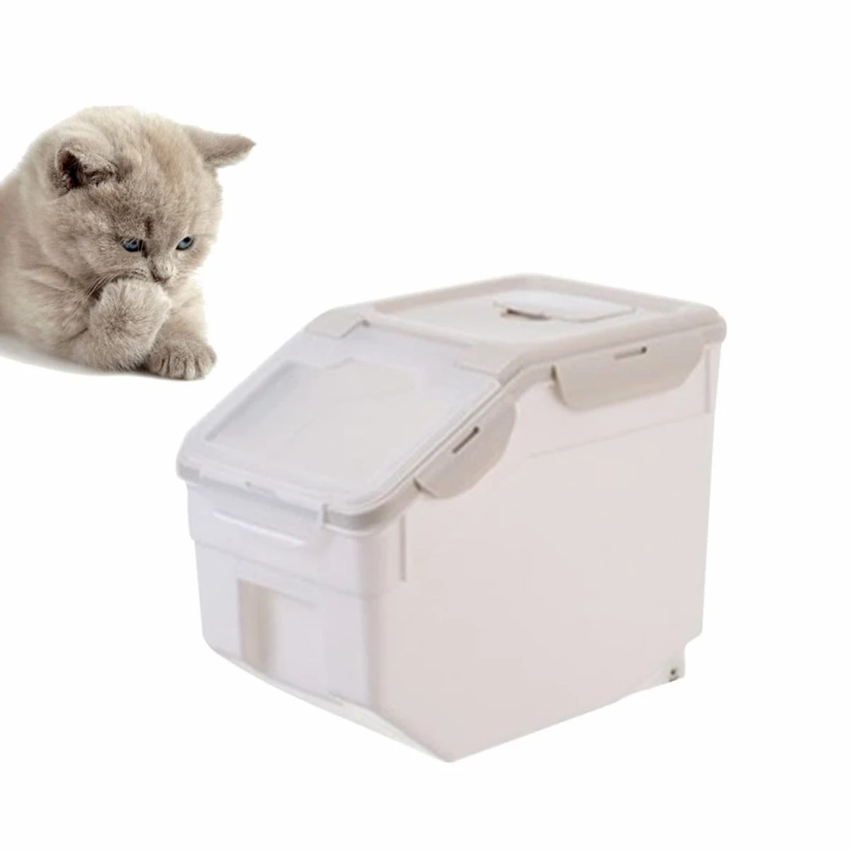 ibasenice 1pezzi Contenitore Per Per Animali Domestici Secchio Sigillante in Plastica Pp Di Contenitore Ermetico Per e Gatti s Per Alimenti Secchi e Conservazione Prolungata