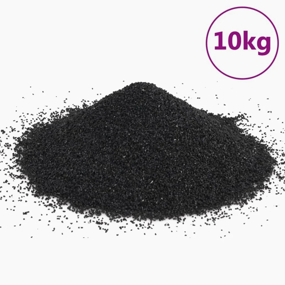 Sabbia per acquario, 10 kg, nero, 0,2-2 mm