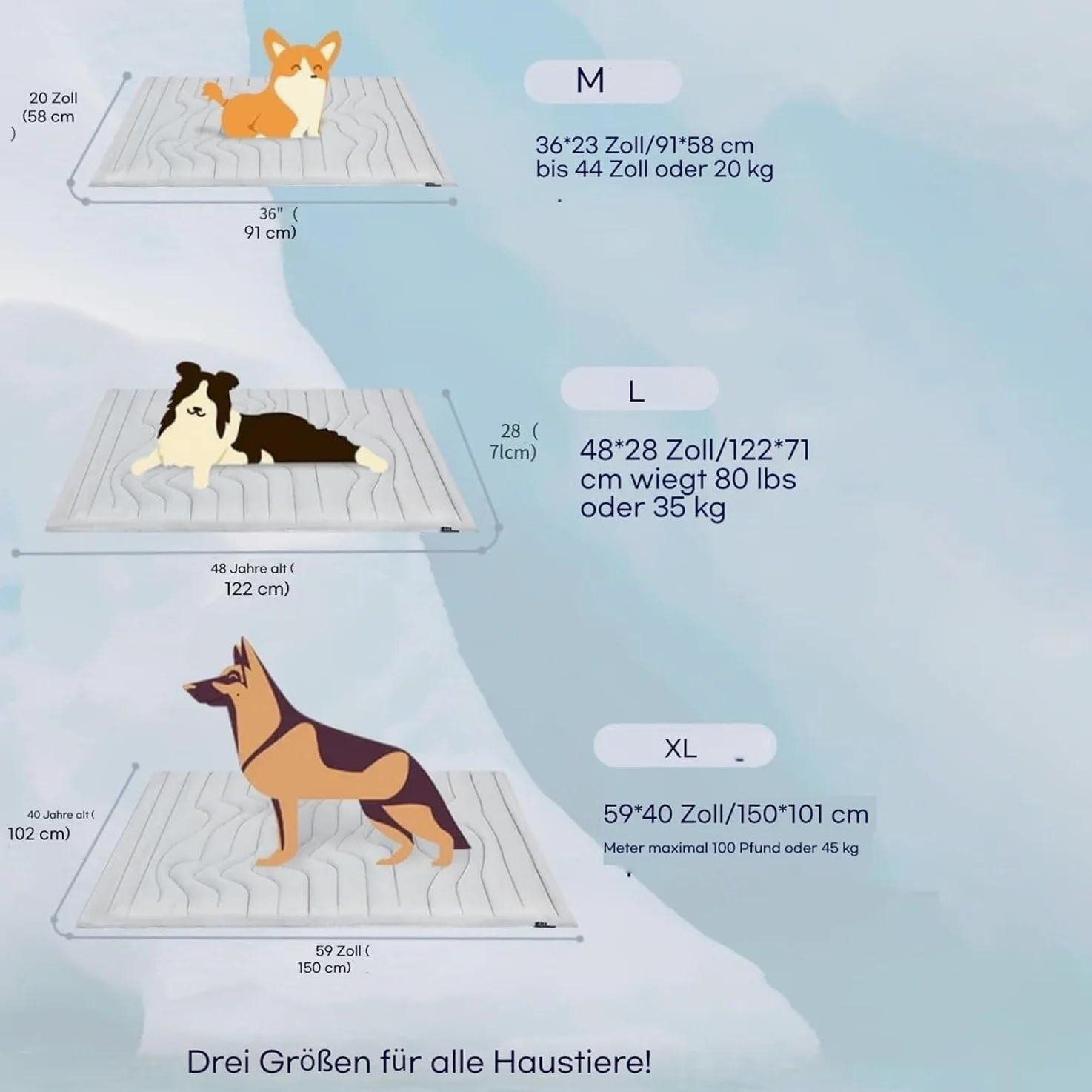 Dr Pfoten - Tappetino rinfrescante per cani, auto-raffreddante, coperta rinfrescante per cani, tappetino rinfrescante per cani, Paw Chill, l'innovativo tappetino rinfrescante per il tuo cane
