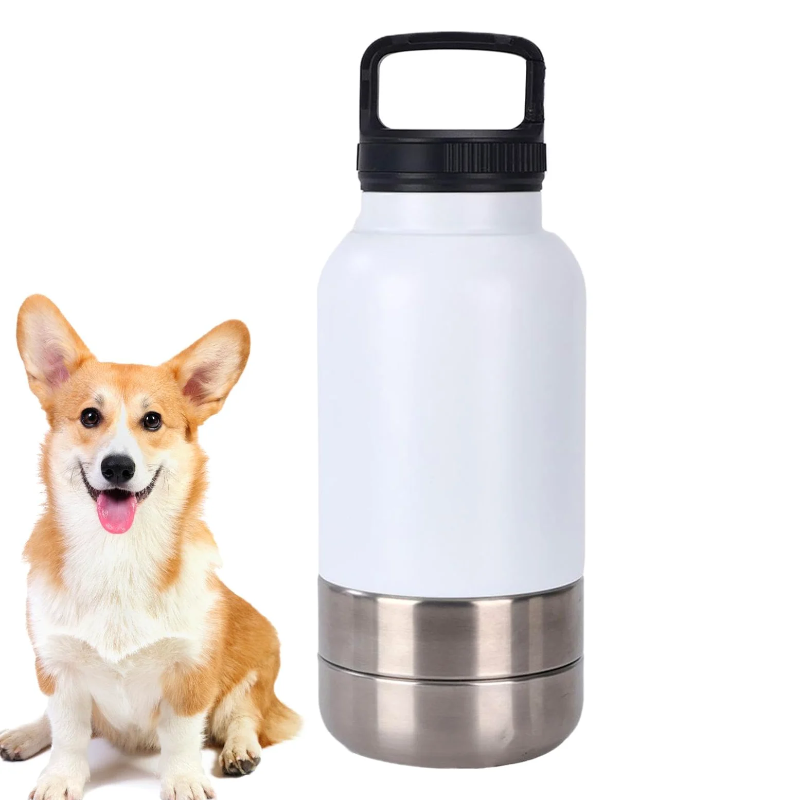 Borraccia Da Viaggio Cani Dispenser D'Acqua Portatile Da 1,52 L Per Cani | Borraccia In Acciaio Inossidabile Da Cuccioli Per Escursioni Campeggio Picnic All'Aperto Passeggiate Dormitorio Appartame