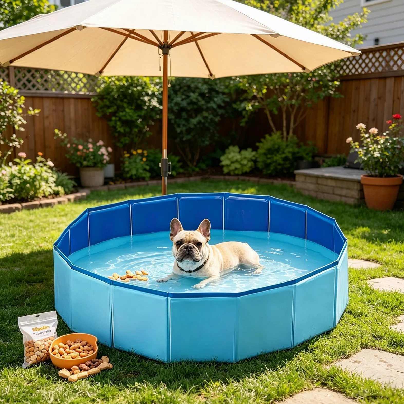 Piscina per Cani Vasca da bagno pieghevole portatile antiscivolo 120 x 30 | Vasca da Bagno Rigida per Animali Domestici per bambini, cuccioli, gatti, animali domestici, interno ed esterno