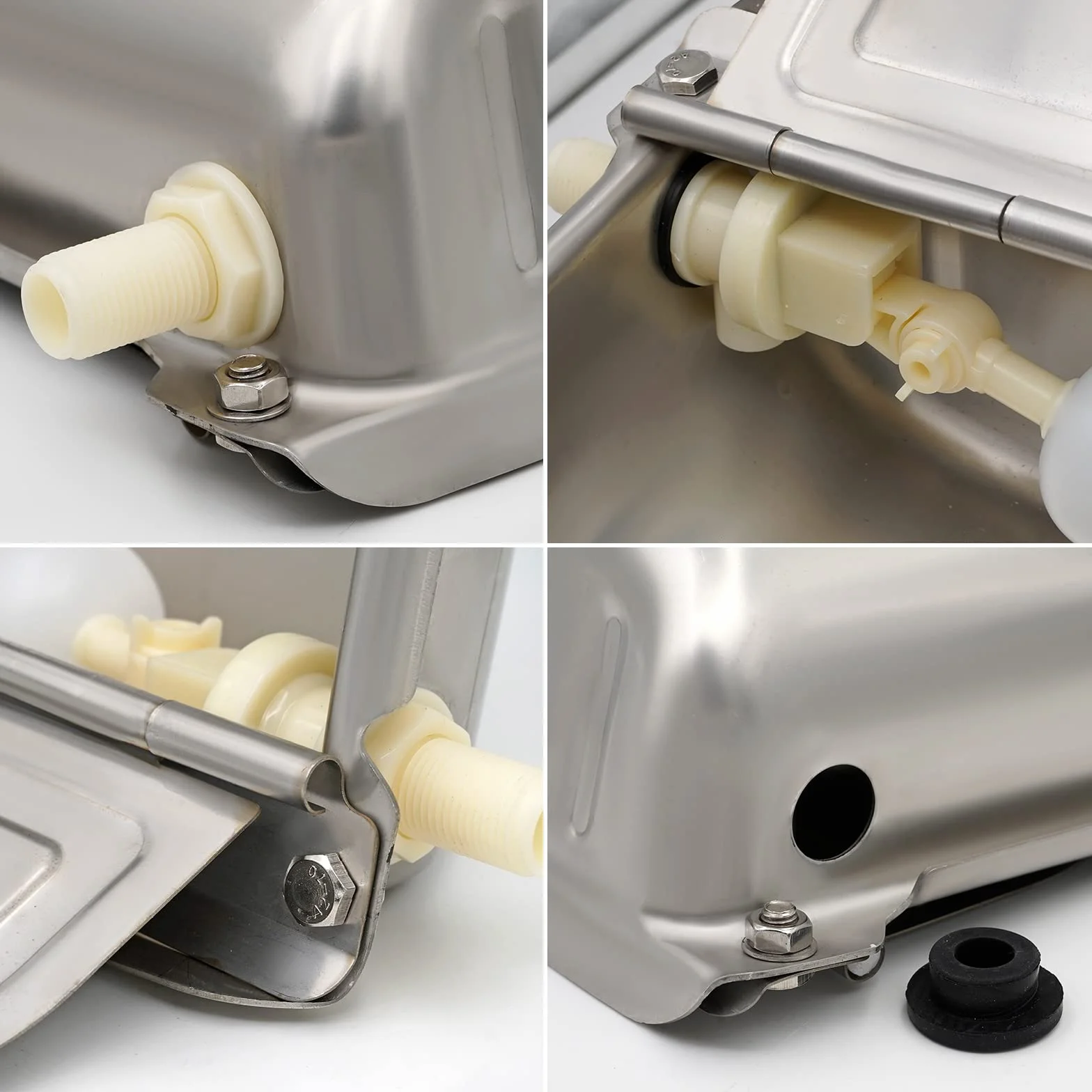 Ciotola Dell'Abbeveratoio Automatico in Acciaio Inox con Valvola a Sfera Regolabile, Abbeveratoio per Animali per Cavalli, Bovini, Capre, Pecore, Maiali e Cani