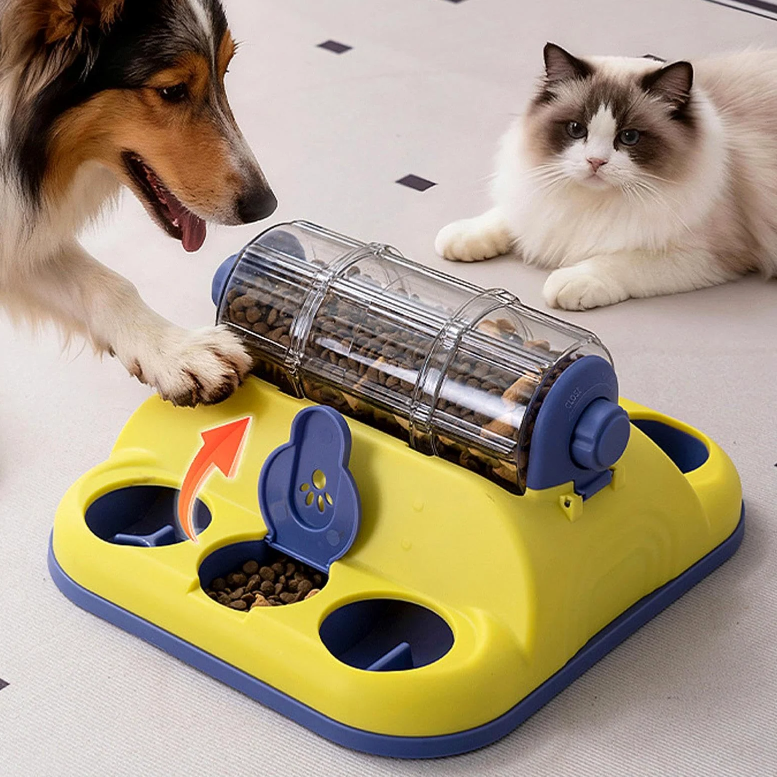 Puzzle per Cani Giochi di Intelligenza con Cibo | Giocattoli Arricchimento per Cani con Dispensatore Premi per Stimolazione Mentale, Addestramento, Cuccioli, e Animali