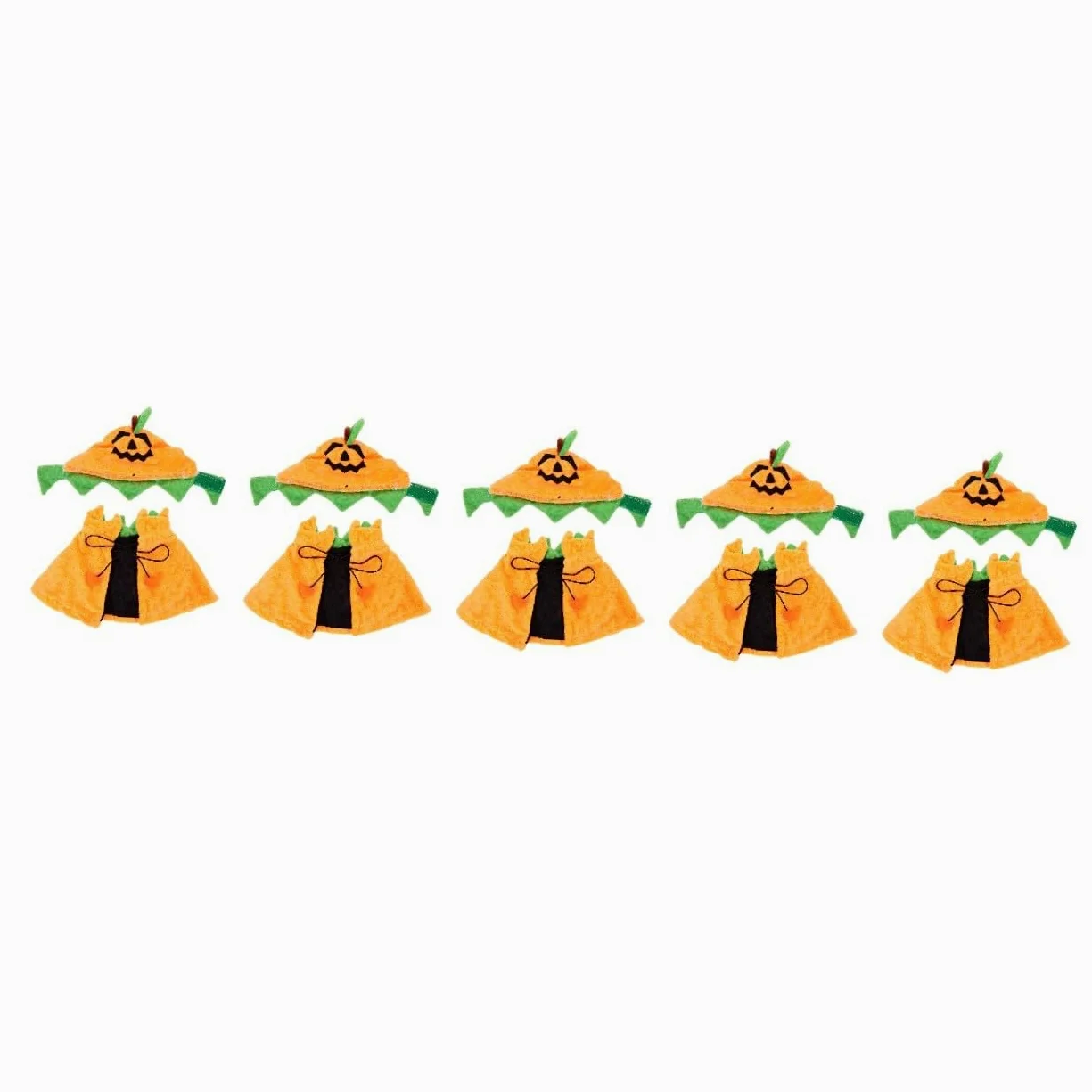 BESPORTBLE 5sets Costumi Per Animali Domestici Cappello e Mantello Tema Zucca Per Halloween Accessori Per Cani e Gatti Abbigliamento Festivo Per Feste e Occasioni Speciali