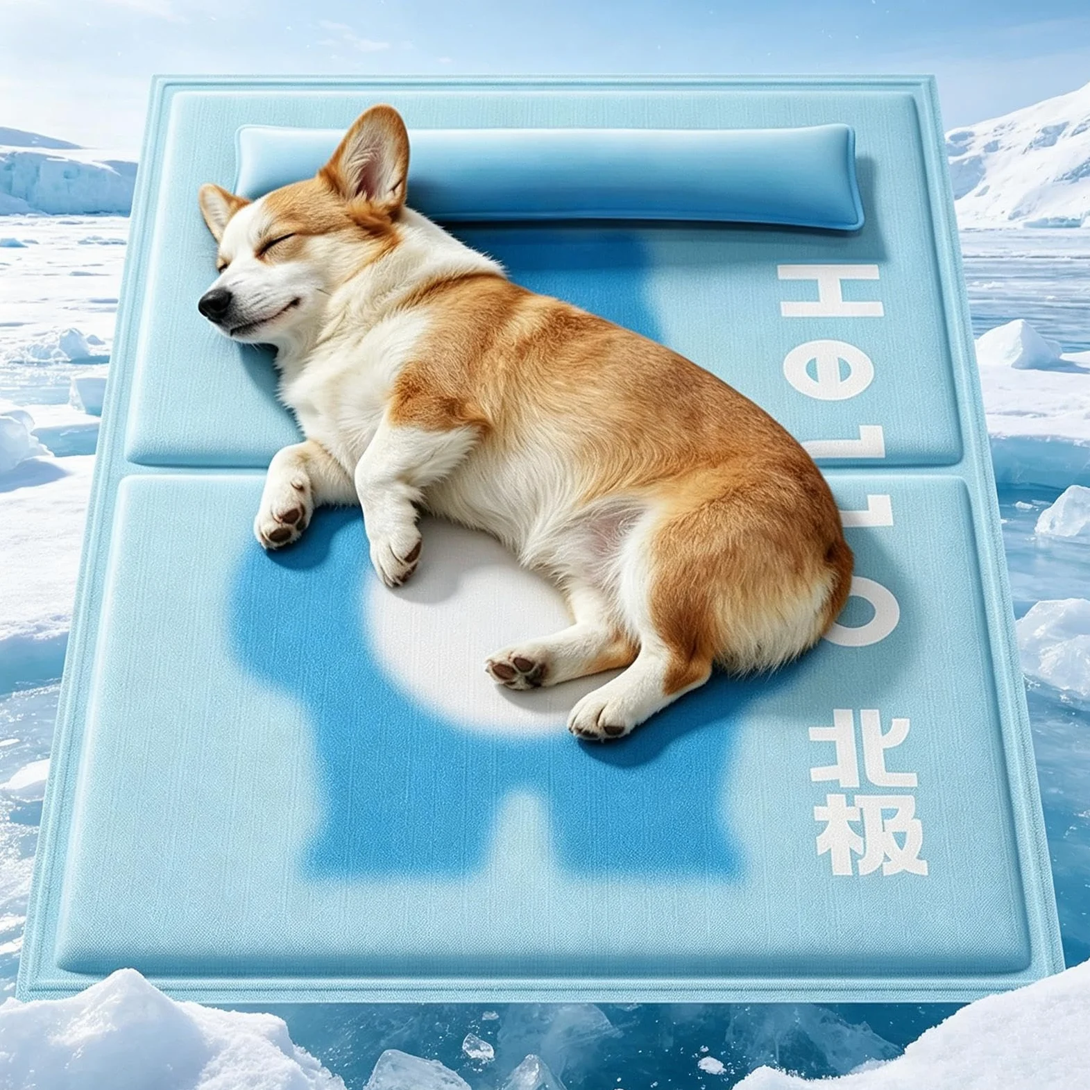 Generico Tappetino Rinfrescante Cani Impermeabile Con Cuscino Collo | Cuccia E Tappetino Rinfrescante Per Cani Adatto A Cuccioli Gatti Casa Campeggio Spiaggia Viaggio