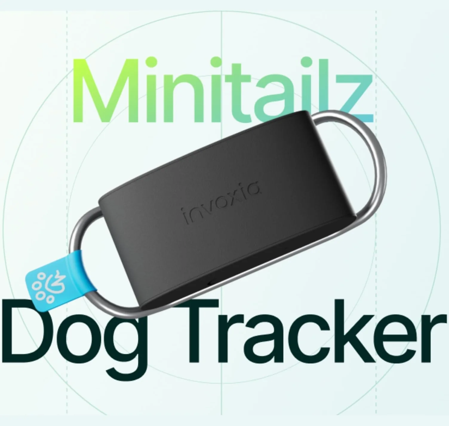 Invoxia Minitailz - Localizzatore GPS e di salute per cani n. 1 - Avvisi anti-fuga, scansione respiratoria - Posizione in tempo reale, ricaricabile tramite USB, zona virtuale e recinto