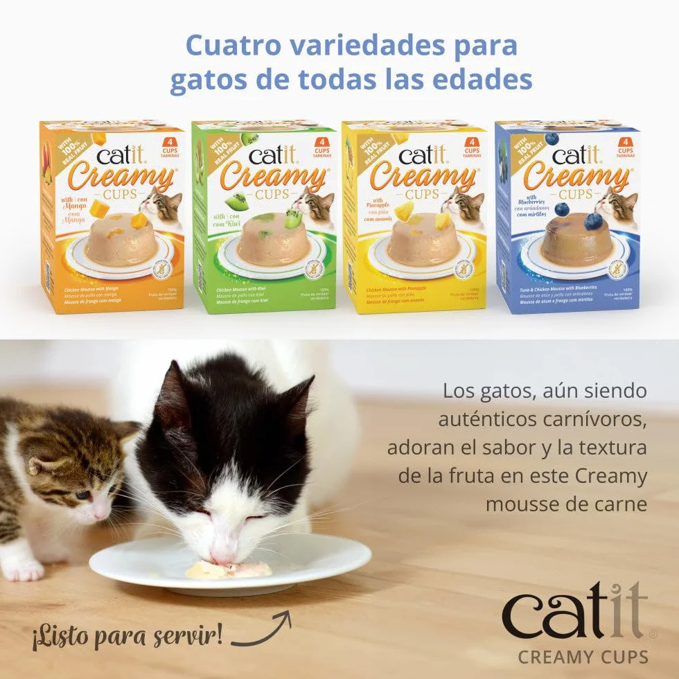 Gatti Catit Creamy Cups, Assortito, 4 x 25 g