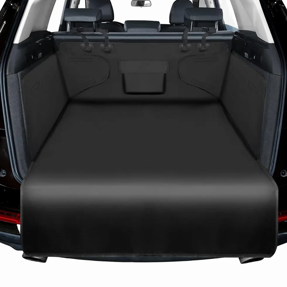 Protezione per bagagliaio auto cane per VW Passat B8 3G Variant 2014-2018,Telo Auto per Cani Copertura Protettiva per Baule con Protezione Laterale e Paraurti Telo Macchina,175 * 105-Black