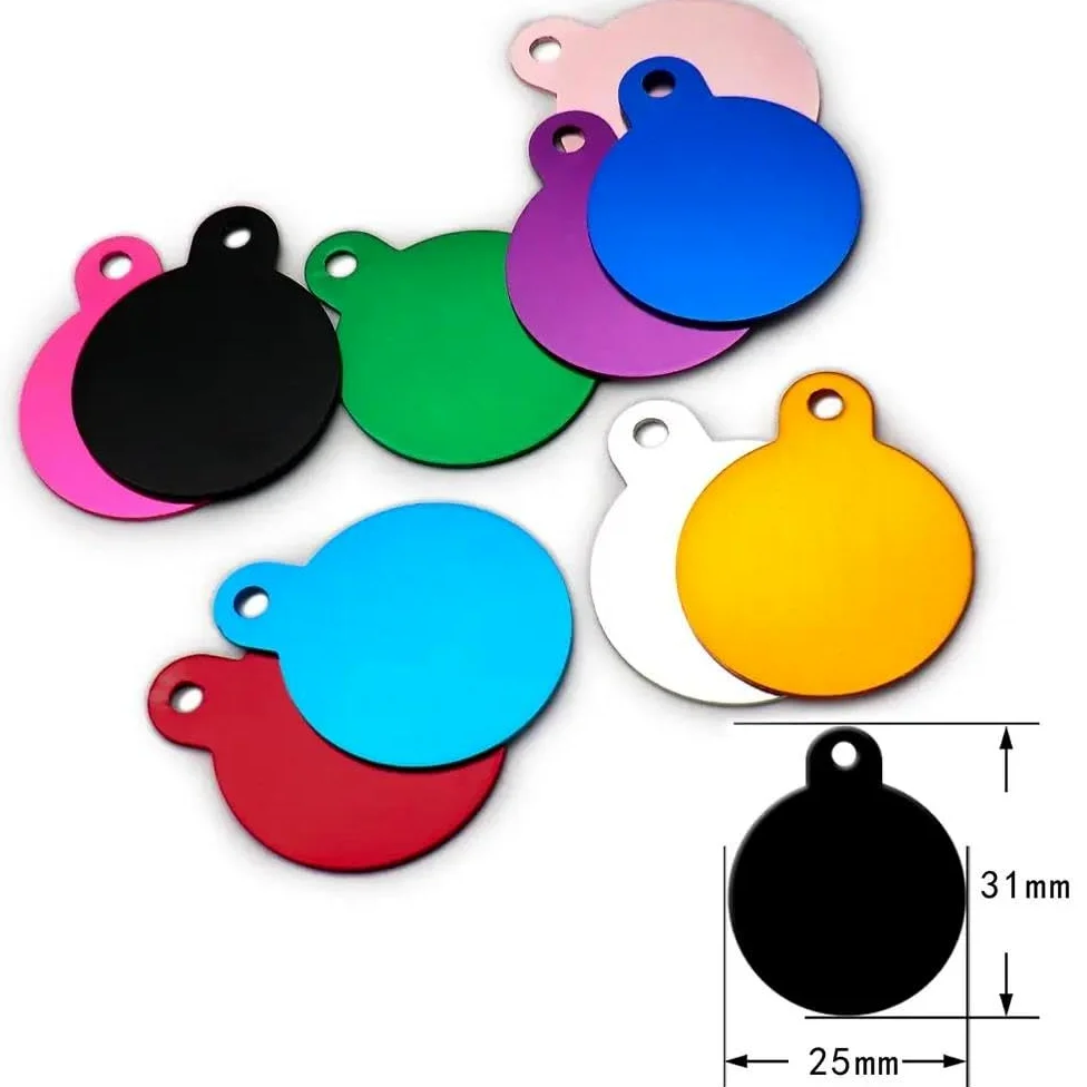 100 PZ Etichette Fai Da Te Incise Per Cani E Gatti Etichette Identificative Vuote In Alluminio Per Animali Domestici Pendenti Con Targhette Identificative Personalizzate Etichette Personalizzat