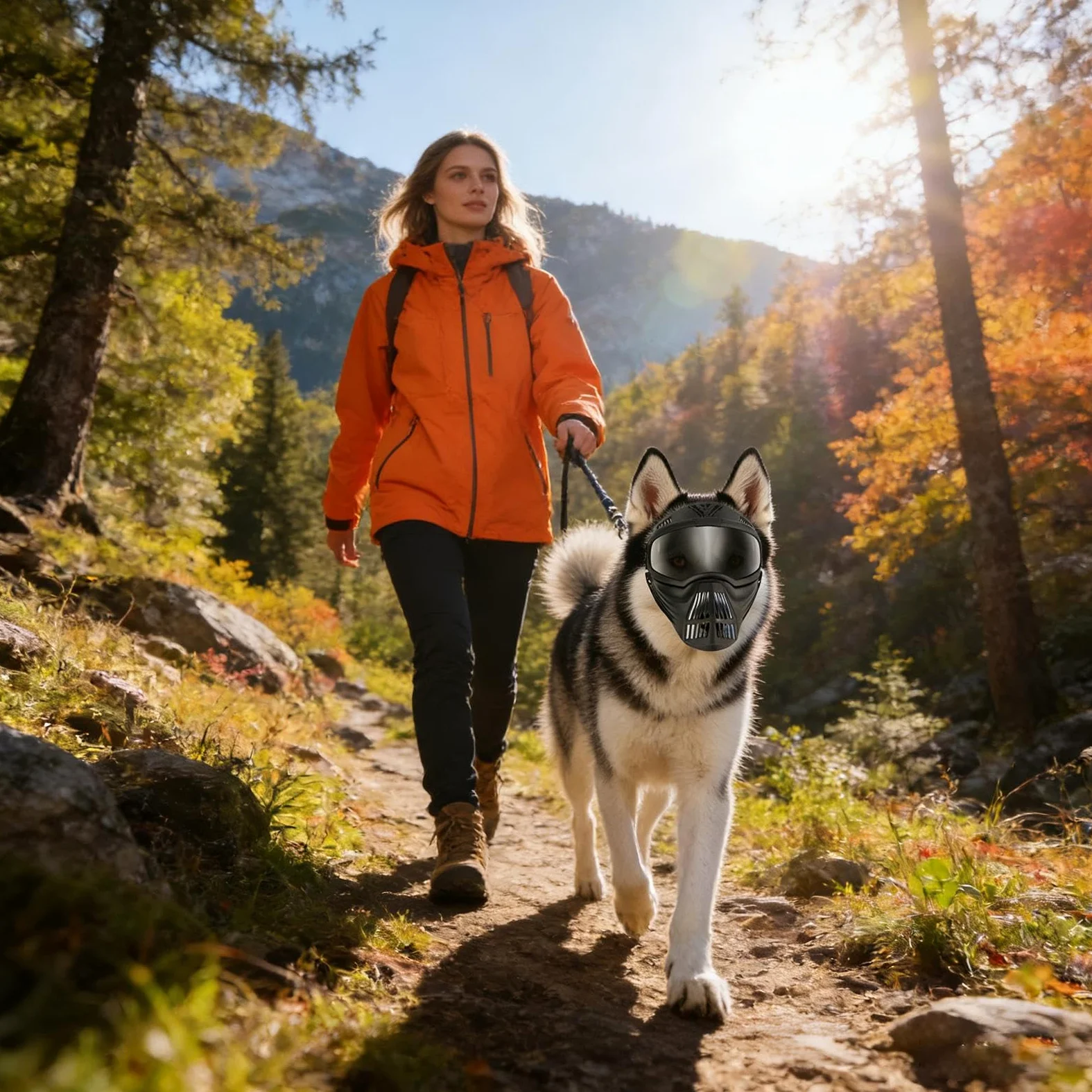 Occhiali Per Cani Occhiali Antiappannamento con Parabocca Integrato | Occhiali Anti-UV Regolabili E Antivento Per Taglia Media E Grande Con Copertura Completa Del Viso Per Escursionismo E