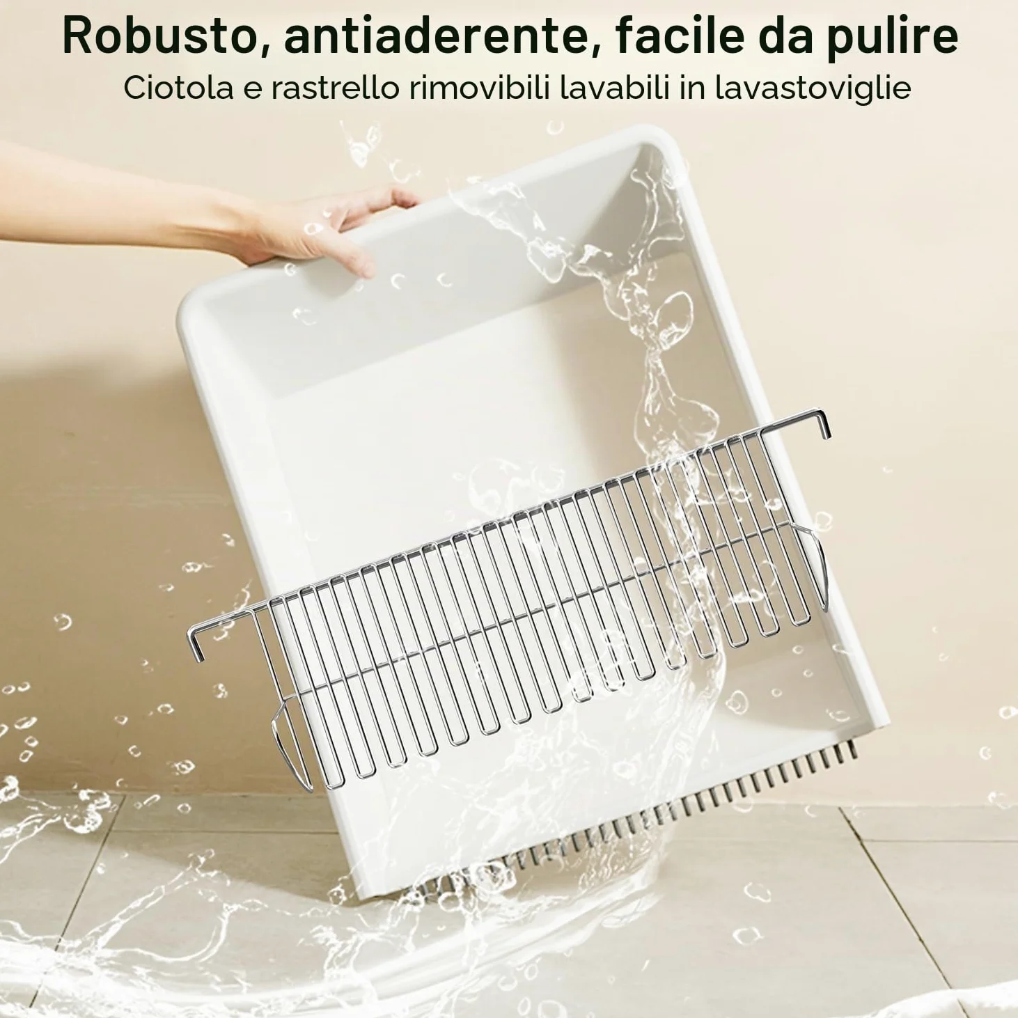 UBPET C31 Lettiera Autopulente per Gatti, Lettiera Aperta Autopulente con Controllo App, Deodorizzatore, Sistema a Doppio Rastrello, Grande Capacità, per Più Gatti