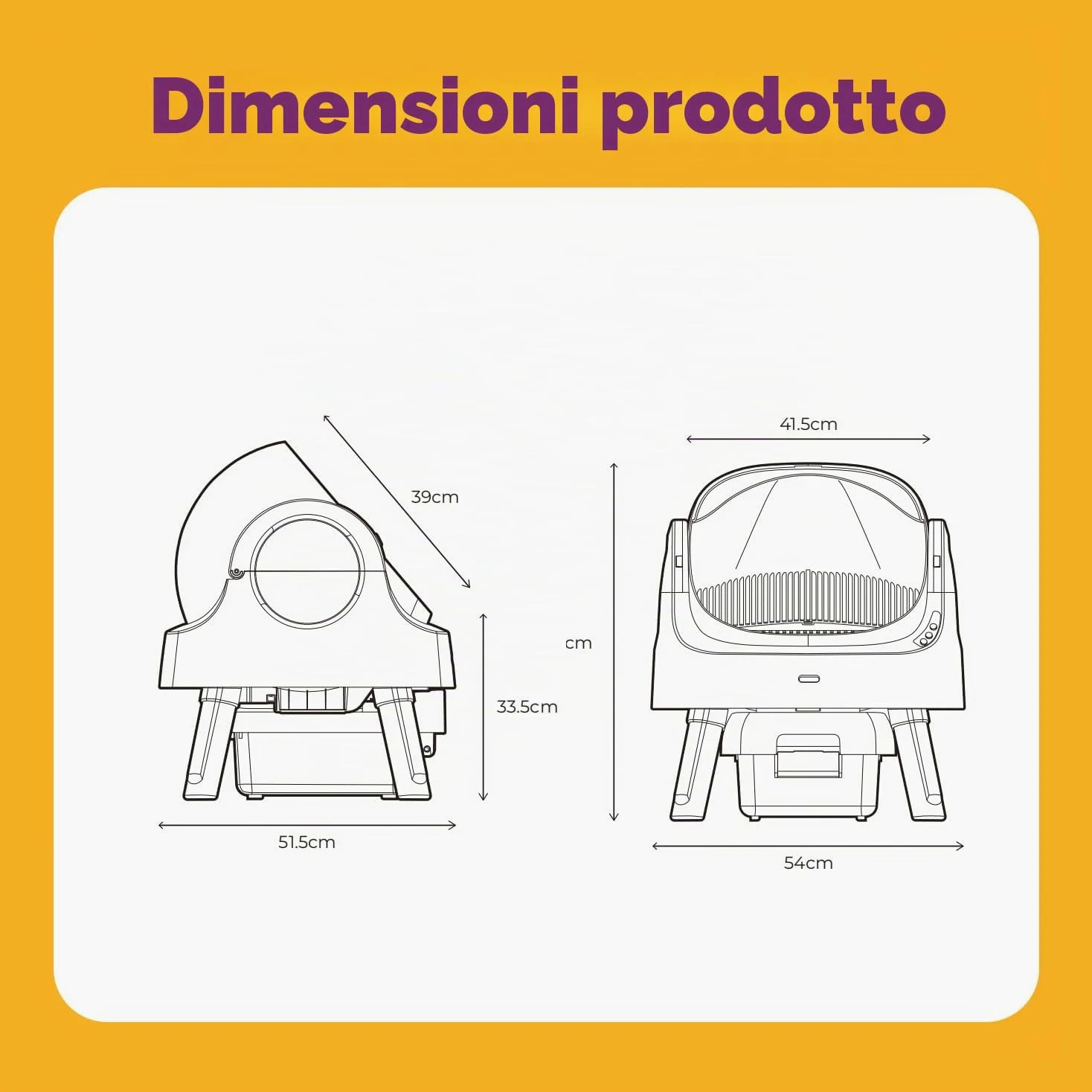 PetPivot Lettiera autopulente con design aperto, modalità automatiche e manuali, pulizia istantanea e pala semplice, ideale per gatti di grandi dimensioni, adatta per famiglie multigatti