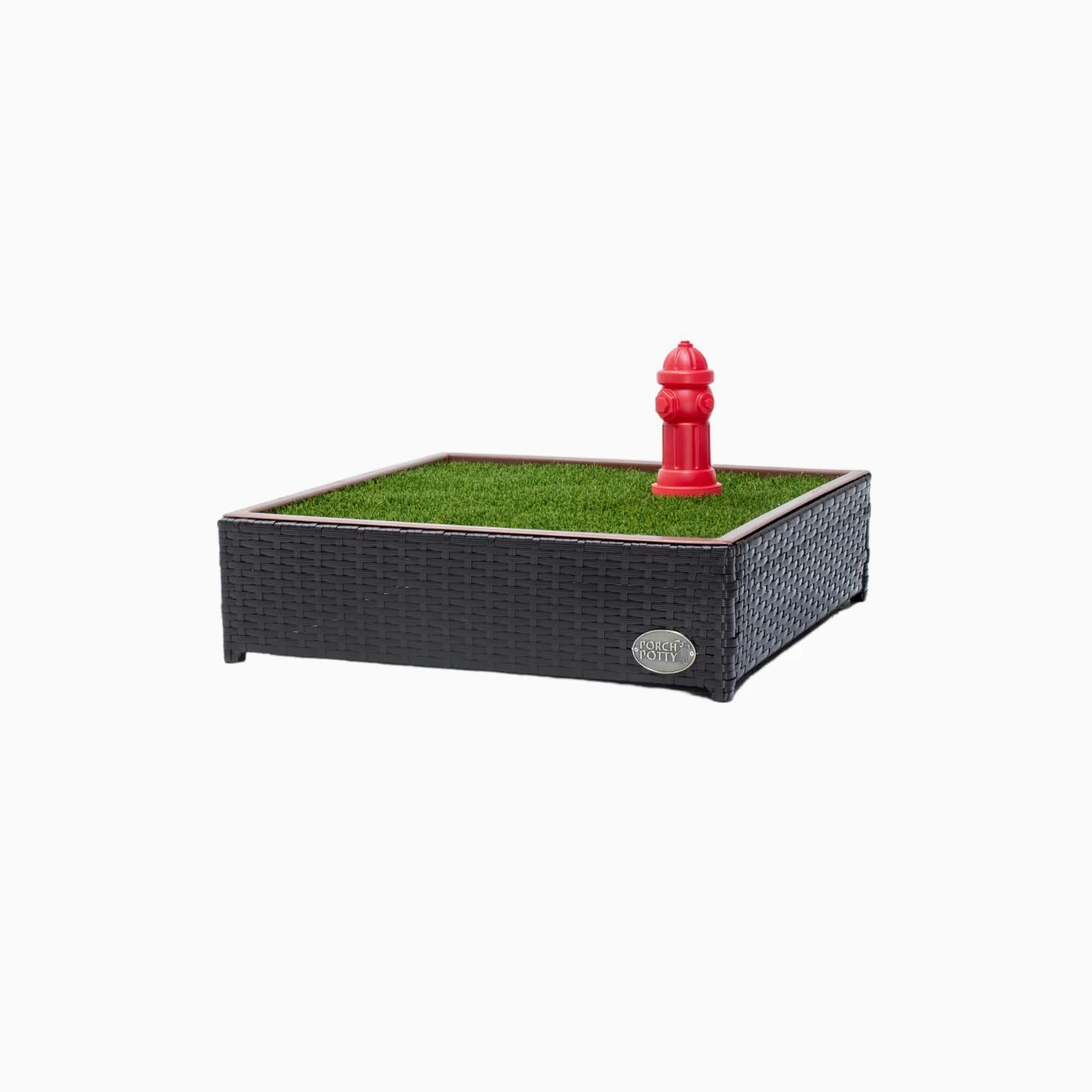Porch Potty Vasino per cani in erba artificiale, 66 x 66 x 18 cm, riutilizzabile, lavabile per cani, design unico, drenaggio istantaneo, assorbimento rapido, 60 x 60 cm