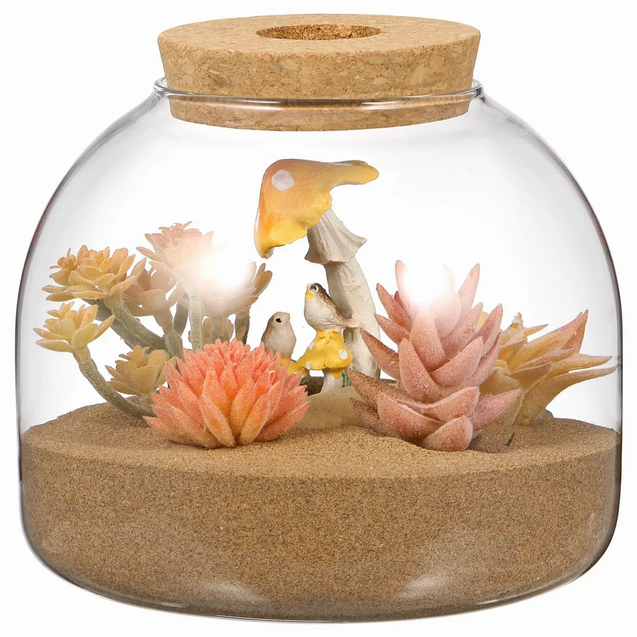 ULTECHNOVO Vaso Per Terrario in Vetro Con Tappo in Sughero Contenitore Per Piante Idroponiche E Micro Paesaggi Bottiglia Decorativa Per Piante Succulente Felci Bromelie Decorazione Casa Ufficio