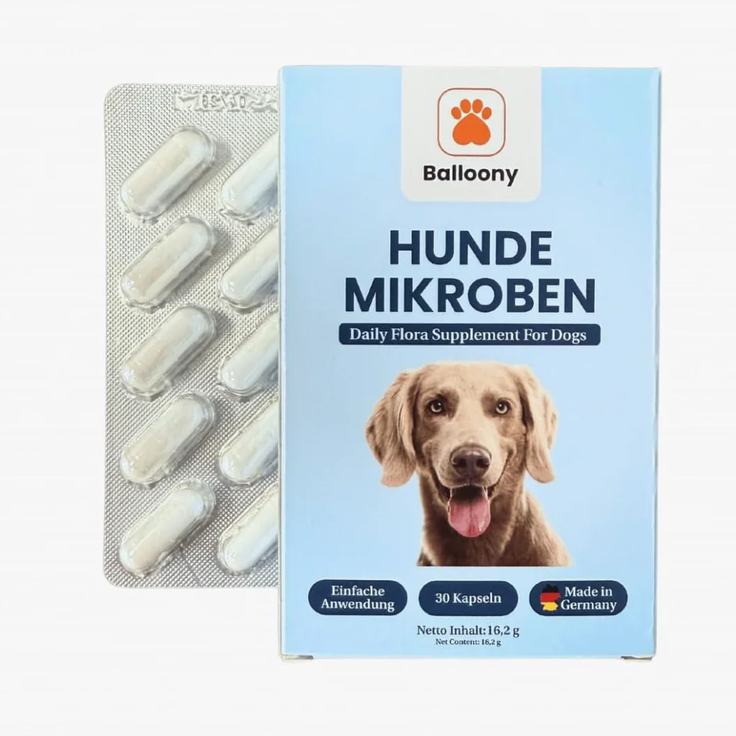 Microbi per cani – probiotici premium per la salute digestiva (30 capsule)