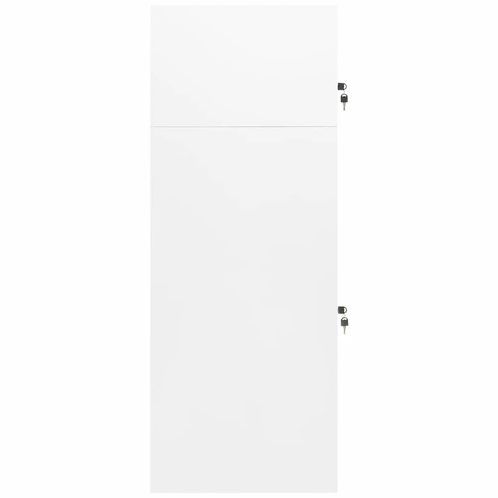 Armadietto per Sella Bianco 53x53x140 cm in Acciaio