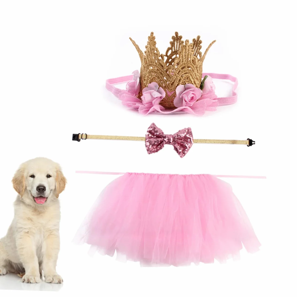 Beavorty Set Di 12 Costumi Divertenti Per Cani Con Cravatta Copricapo Vestiti Per Cani E Accessori Per Feste