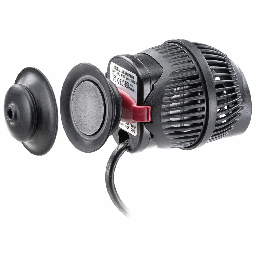 Hydor Pompa di Movimento Acquari Marini e Acqua Dolce KORALIA NANO 2200 l/h, Magneto Ventosa, Max 10 mm Spessore