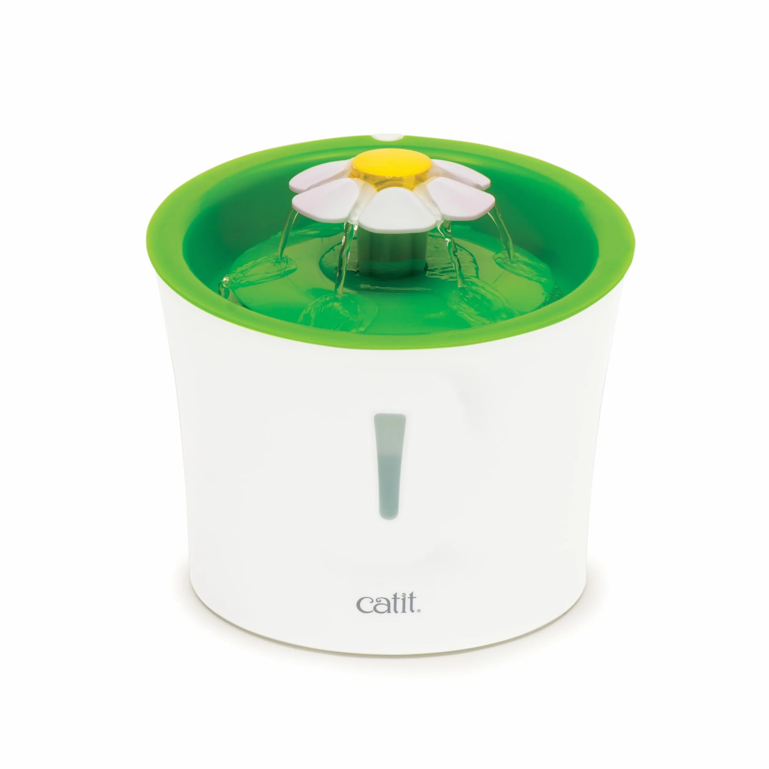 Catit Flower Fountain - Fontanella di fiori per gatti, 3L, Bianco/Verde