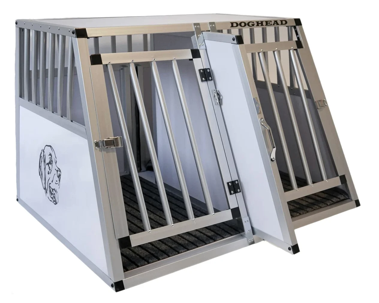 Doghead Trasportino per cani in alluminio, 95 x 75 x 63 EG Comfort, trasportino per cani