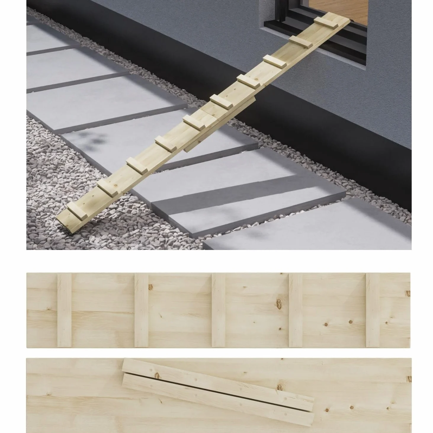 Scala per gatti, gradino per gatti, per balcone, scale, senza fissaggio, lunghezza 4 m