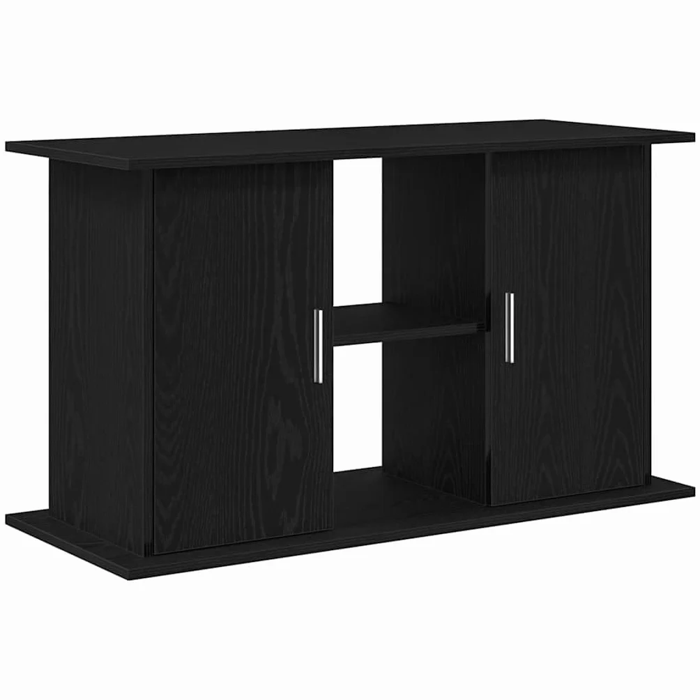 vidaXL Supporto Acquario 101x41x58 cm Legno Multistrato Rovere Nero, Mobile per Acquario, unità per Acquario, mensola per Acquario, Base per Acquario