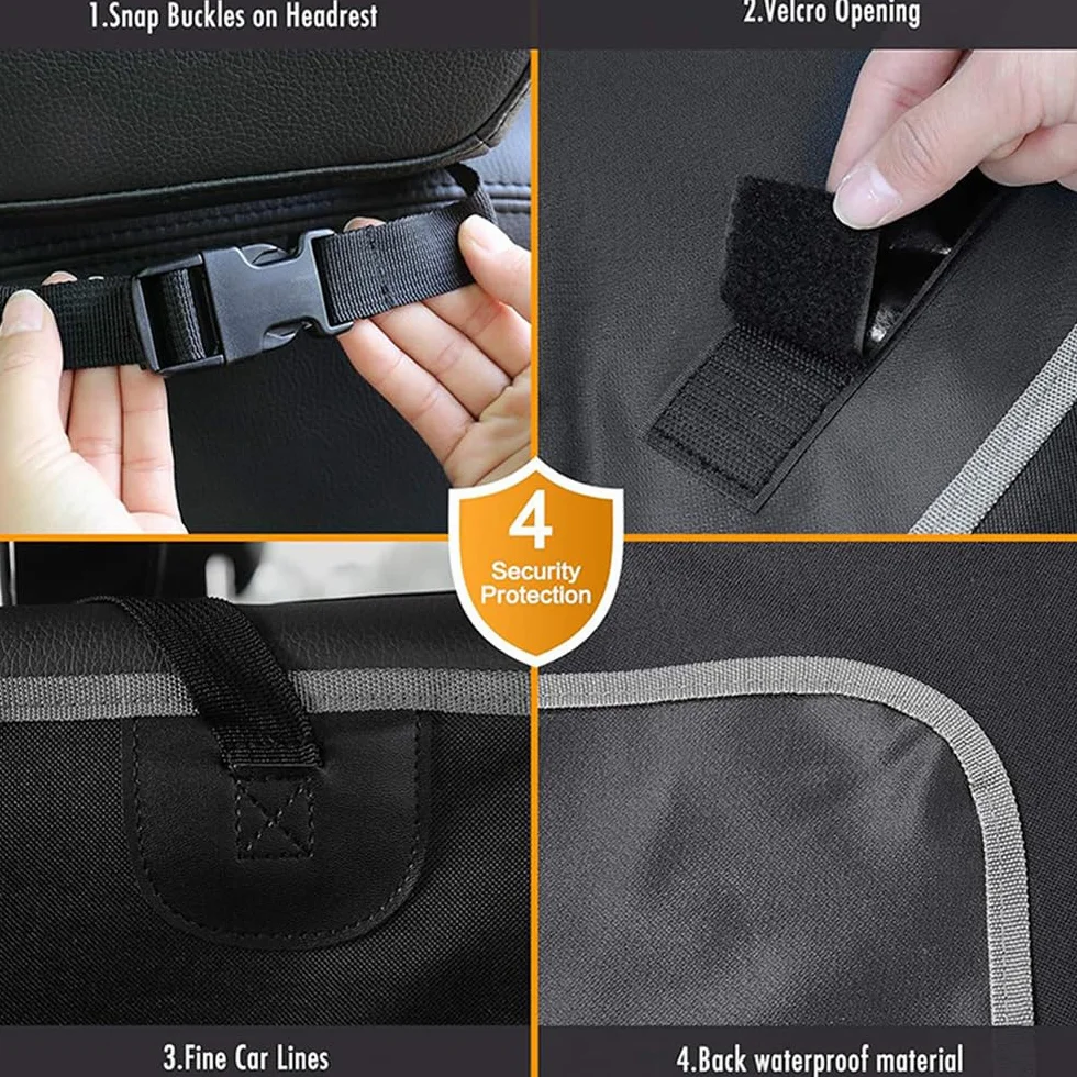 Protezione per bagagliaio auto cane per VW Passat B8 3G Variant 2014-2018,Telo Auto per Cani Copertura Protettiva per Baule con Protezione Laterale e Paraurti Telo Macchina,175 * 105-Black