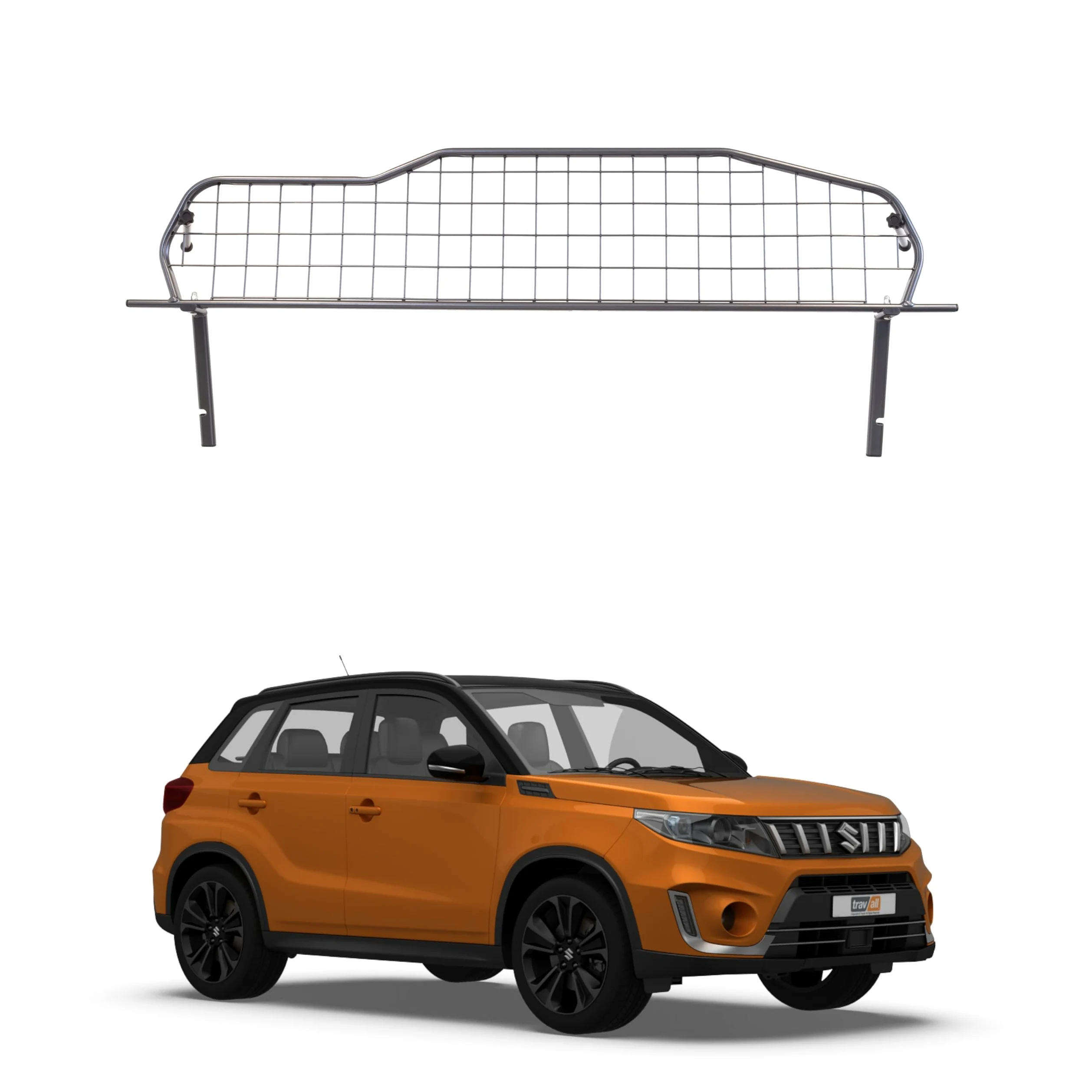 Travall Guard Griglia di Protezione Compatibili con Suzuki Vitara (2015-Corrente) TDG1504 – Griglia Divisoria Specifica in Acciaio Dolce