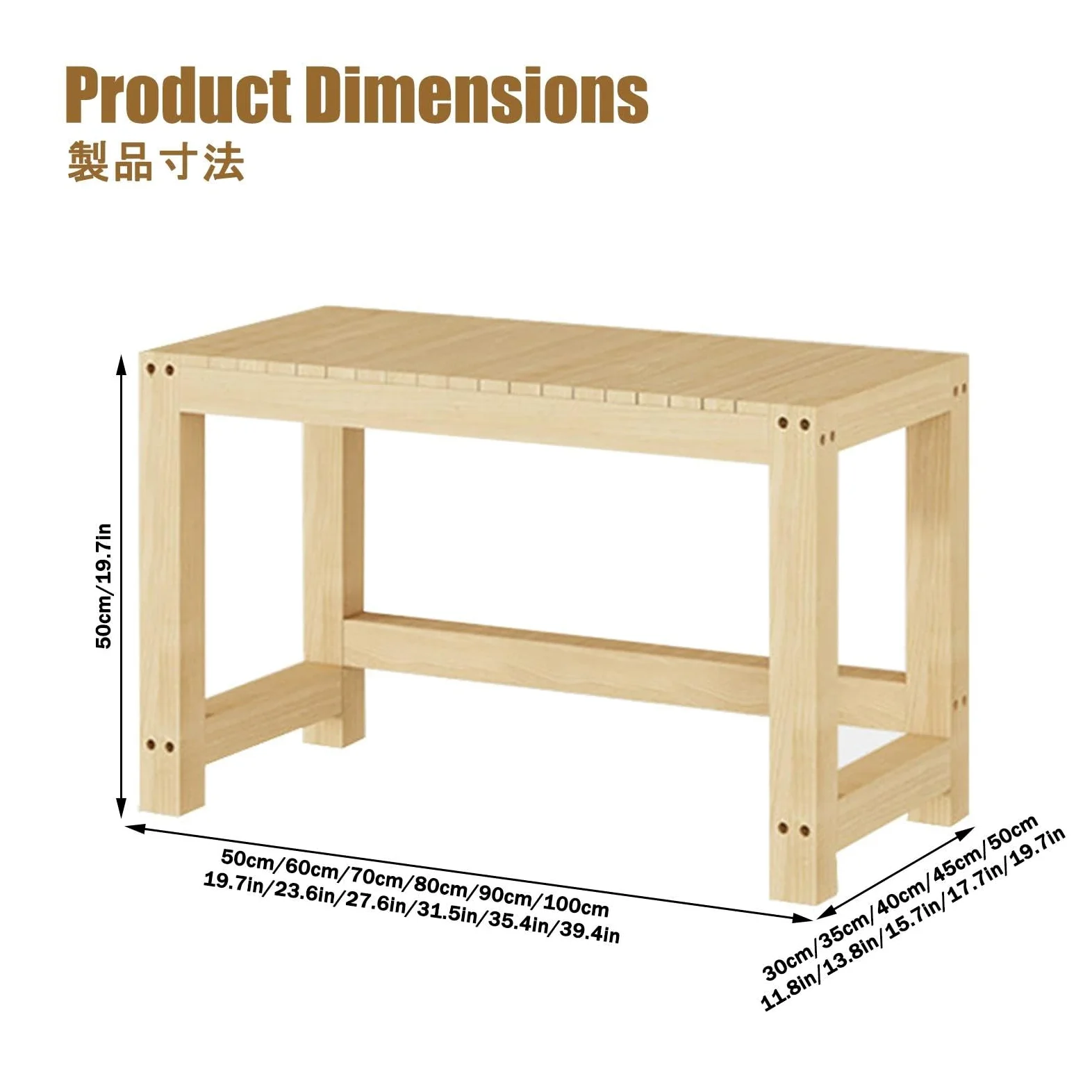 Mobile per Acquario, Supporto in Legno per Acquario | Struttura in Legno Massello, Elevata Capacità di Carico e Vano Portaoggetti Inferiore(100x45x50cm/39.4x17.7x19.7in)