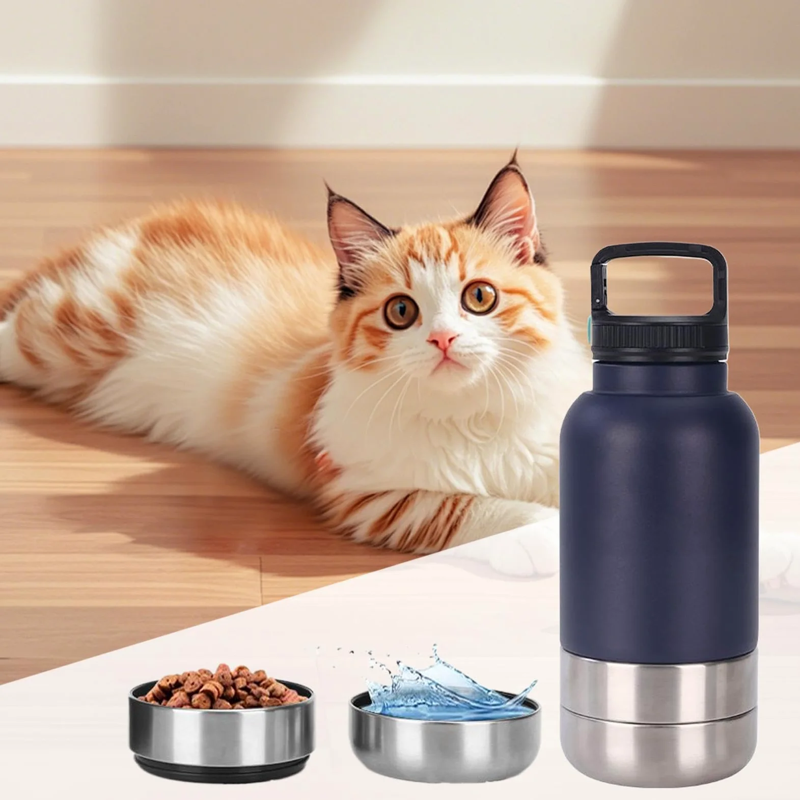 Borraccia Acqua Portatile Animali 1520 ml Contenitore D'Acqua Per Animali | Borraccia Cuccioli Con Per Viaggi Campeggio Outdoor Escursionismo Picnic Passeggiate Dormitorio Appartamento