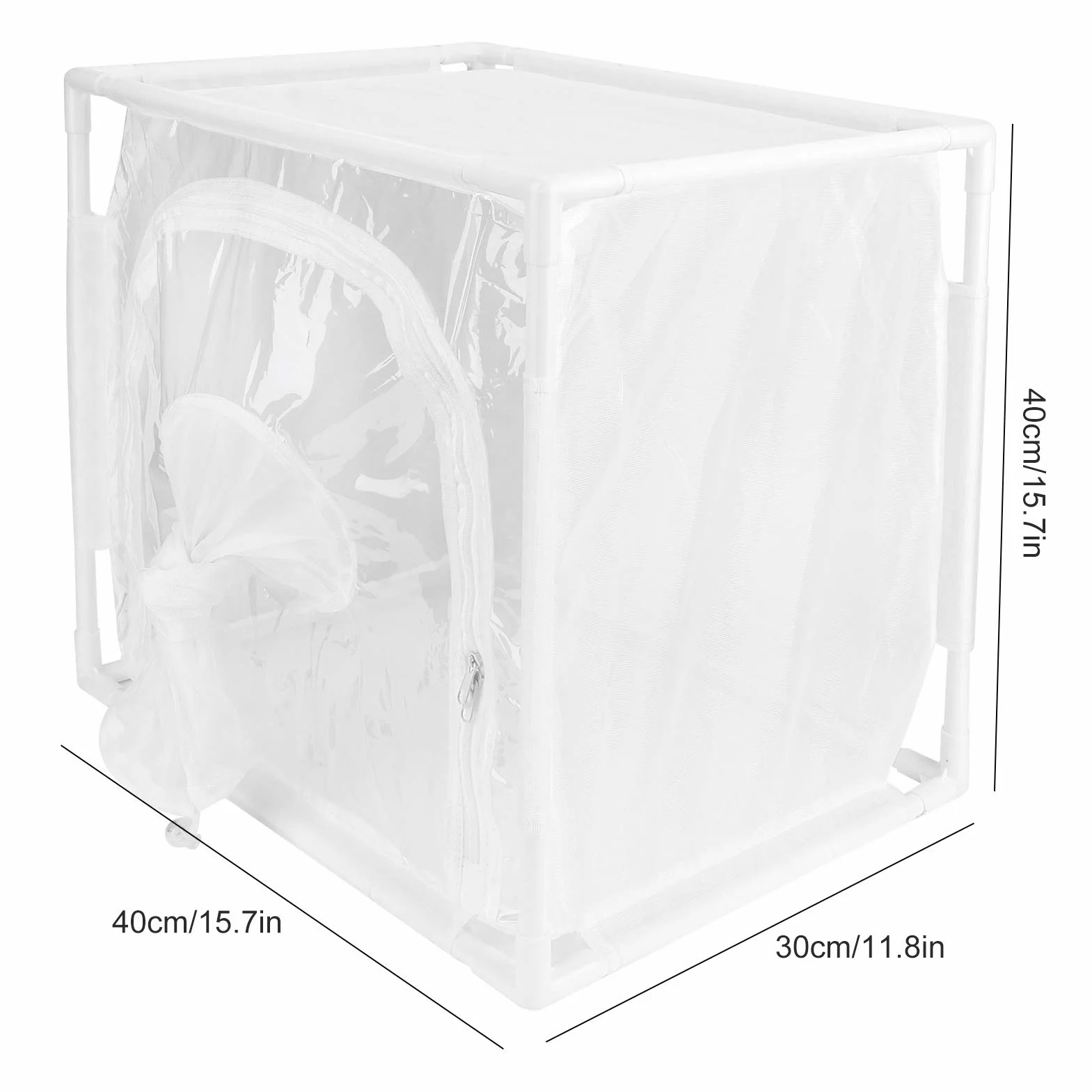 Gabbia a Rete per Insetti, Gabbia per Habitat Farfalla, Gabbia per Habitat per Farfalle Ventilata per Esterni in Serra, Pieghevole Mini pianta Farfalle Gabbie per Allevamento Cortile(40x30x40cm)