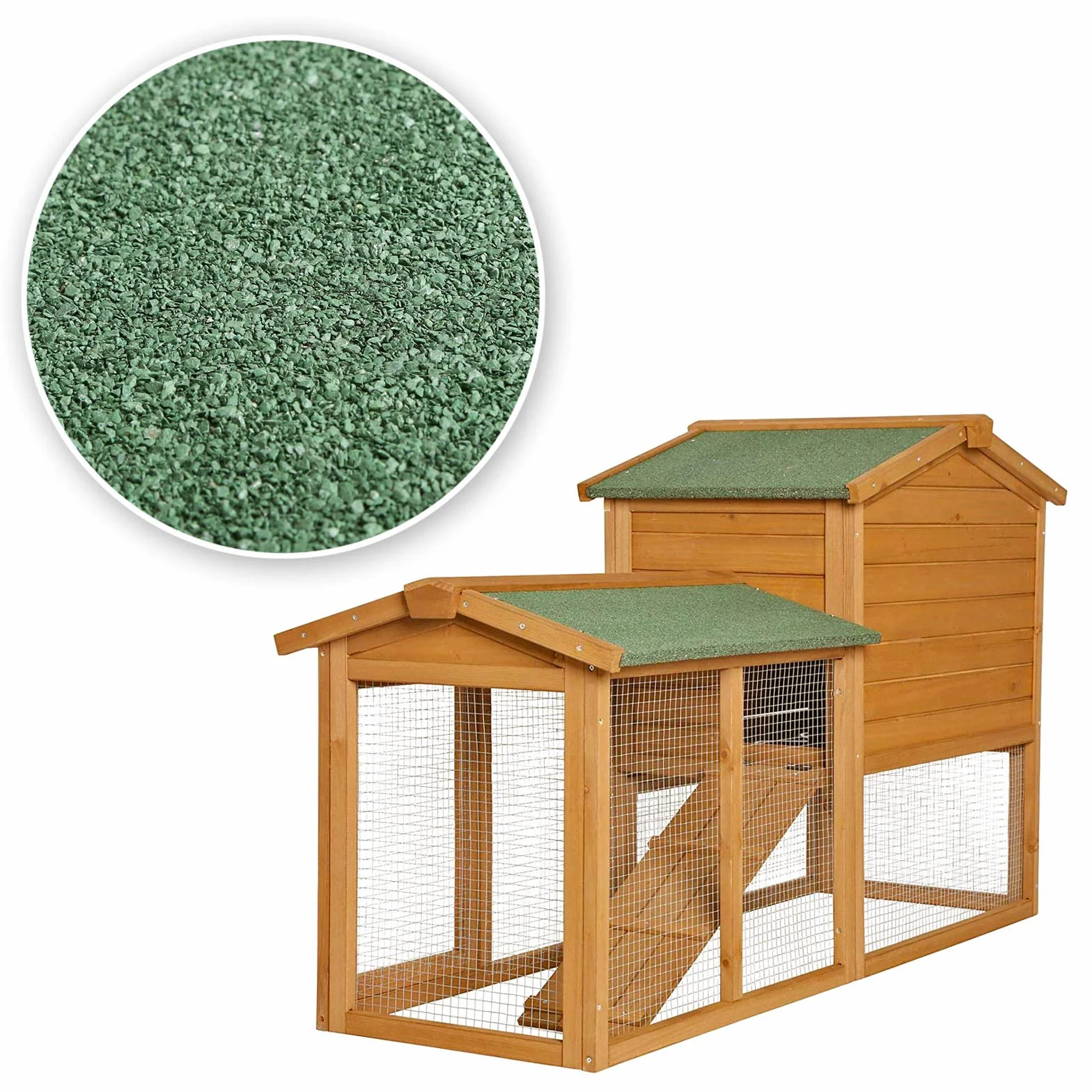 lionto Gabbia Coniglio Legno Casetta Animali da Compagnia Gabbia Esterno 147x52x85 cm