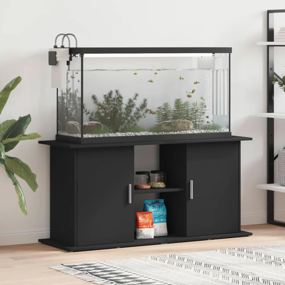 vidaXL Supporto per Acquario 121x41x58 cm in Legno Multistrato Nero