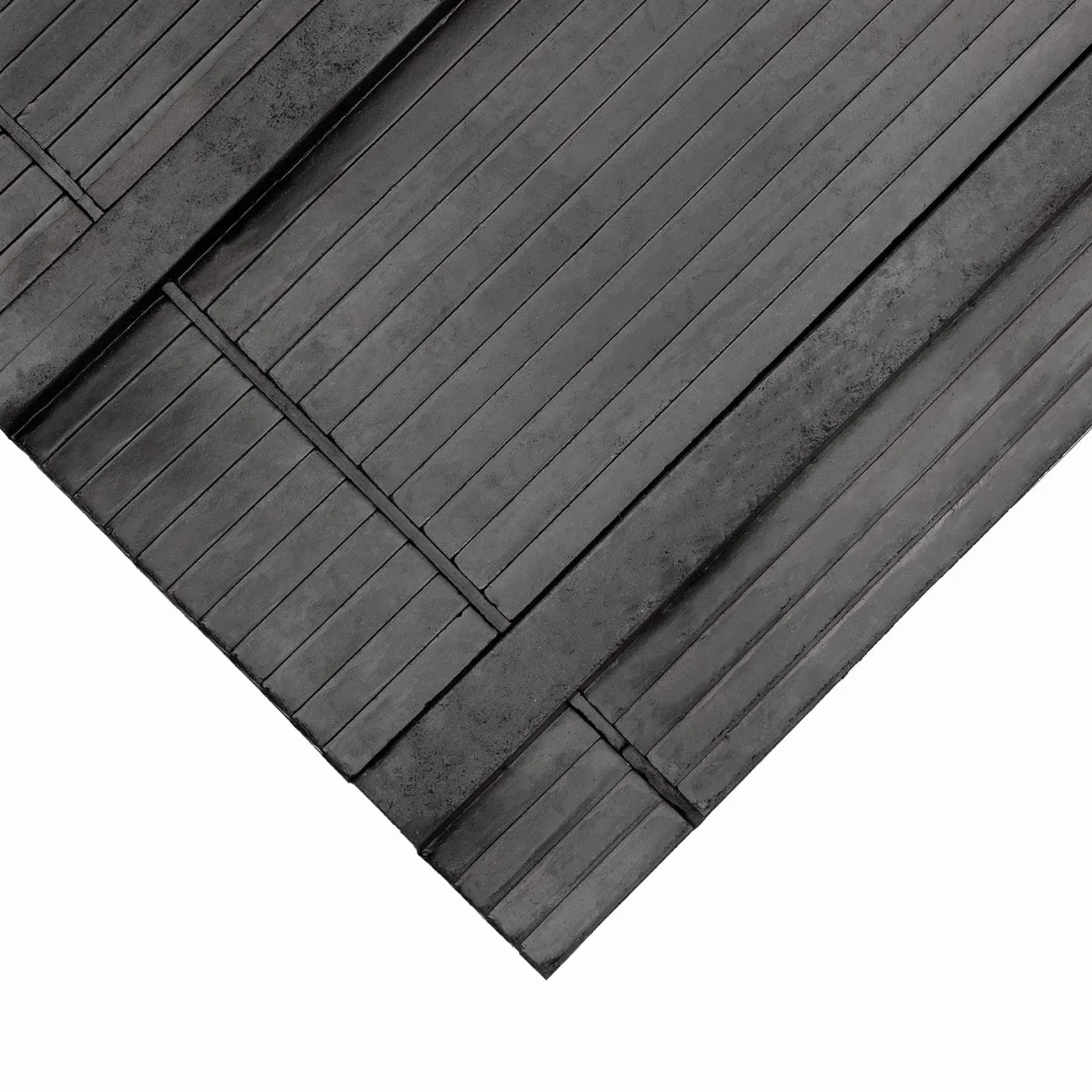 ETM Tappetino per rampa per rimorchi cavalli – Tappetino in gomma con barre e superficie a coste, antiscivolo e delicato sulle articolazioni, 155 x 175 cm