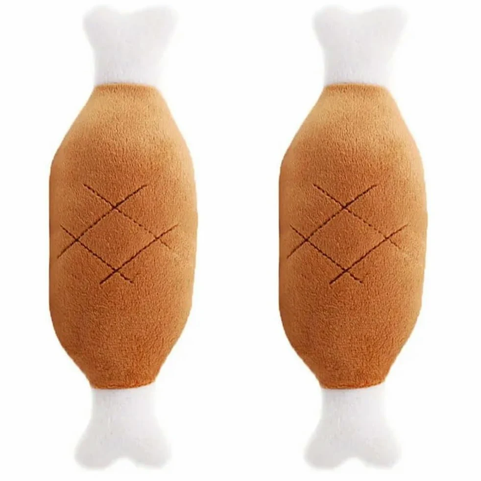 Giocattoli per cuccioli, Giocattoli for cani a forma di osso, peluche for cuccioli, giocattoli da masticare con squittio, for compagnia, for giocare e pulire i denti, 2 pezzi 02(2)
