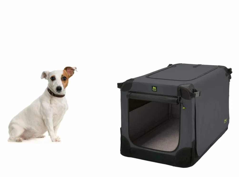 Maelson Soft Kennel - Contenitore per Cani, Colore: Antracite, 72 x 51 x 51 cm