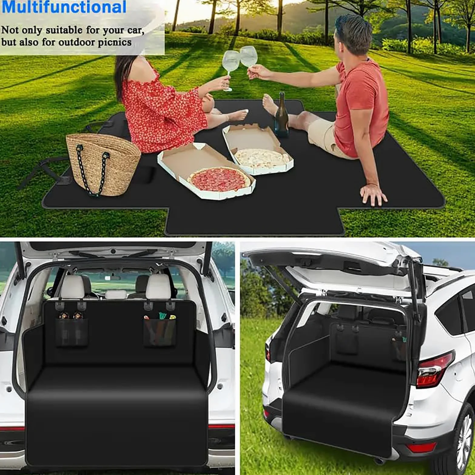 Telo Auto per Cani Protezione Bagagliaio Copertura, per Fiat 124 Spider I 2016-2025 Universale Antiscivolo Impermeabile Lavabile Durevole