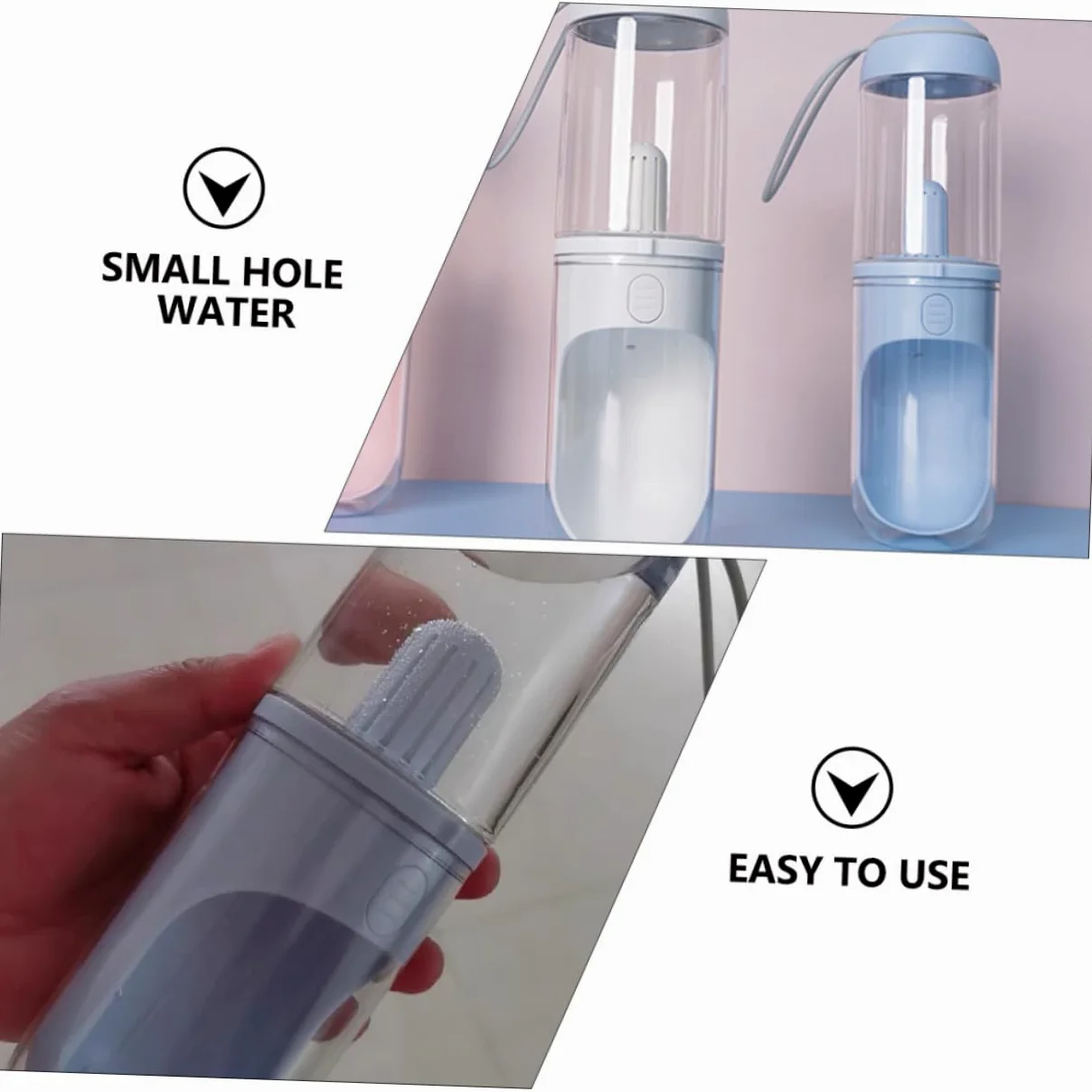 Happyyami Borraccia Portatile per Cani e Gatti 330ml, Design a U, di Perdite, Uso Sola Mano, per Uscire