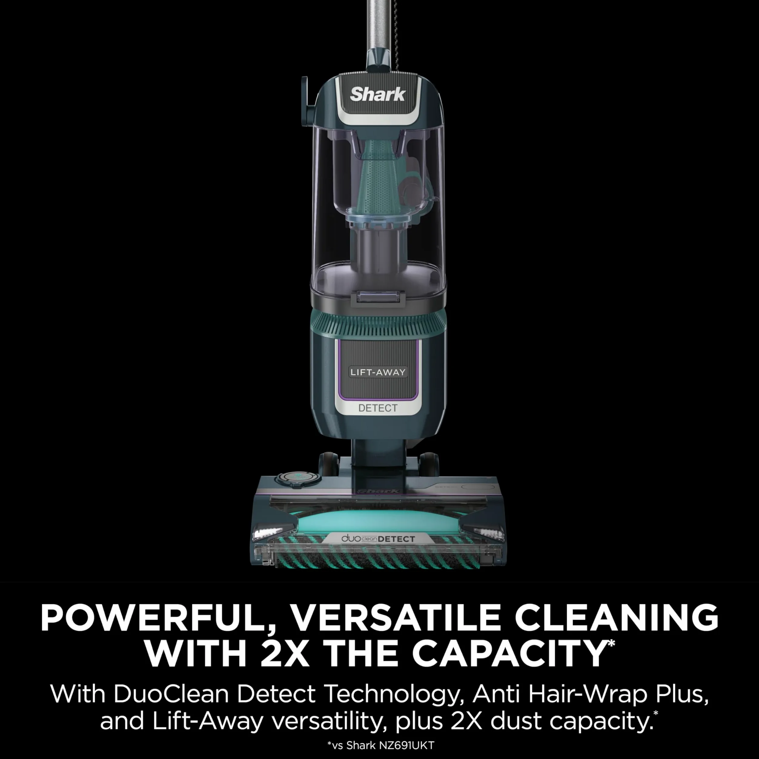 Shark Detect XL - Aspirapolvere verticale con cavo, ultra potente, raccolta dei peli per animali domestici, rilevamento DuoClean, rilevamento della direzione, anallergico, tazza di polvere XL da 2,5 l
