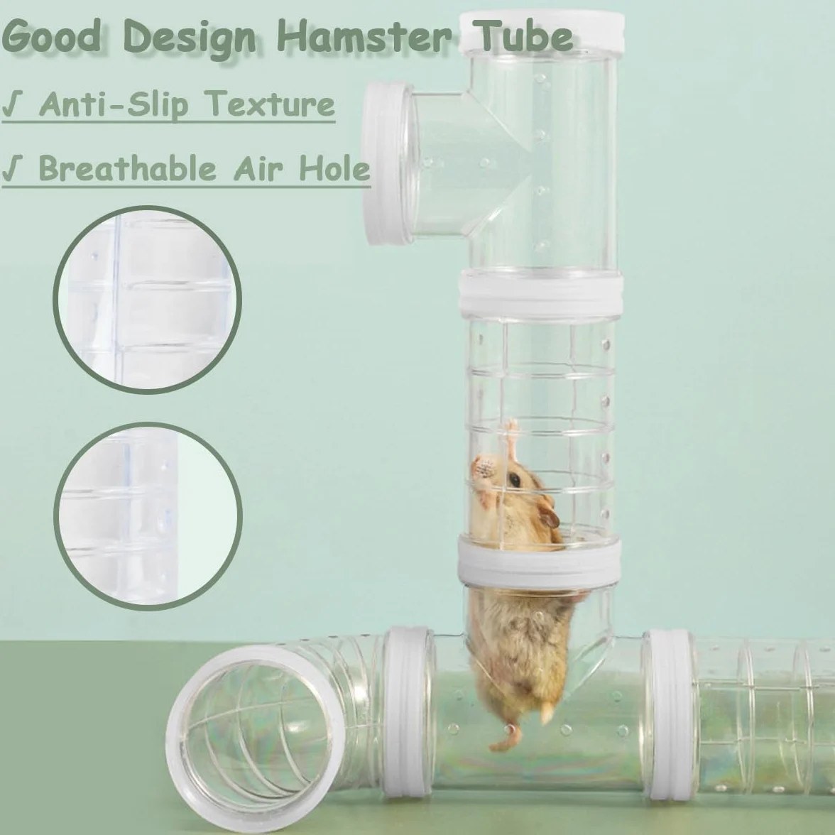 2 kit di tubi per criceto, fai da te, tunnel per criceti, avventura, tubo esterno, collegamento trasparente, per ratto e criceti, accessori per criceti, topo, piccoli animali, sport, expand Space