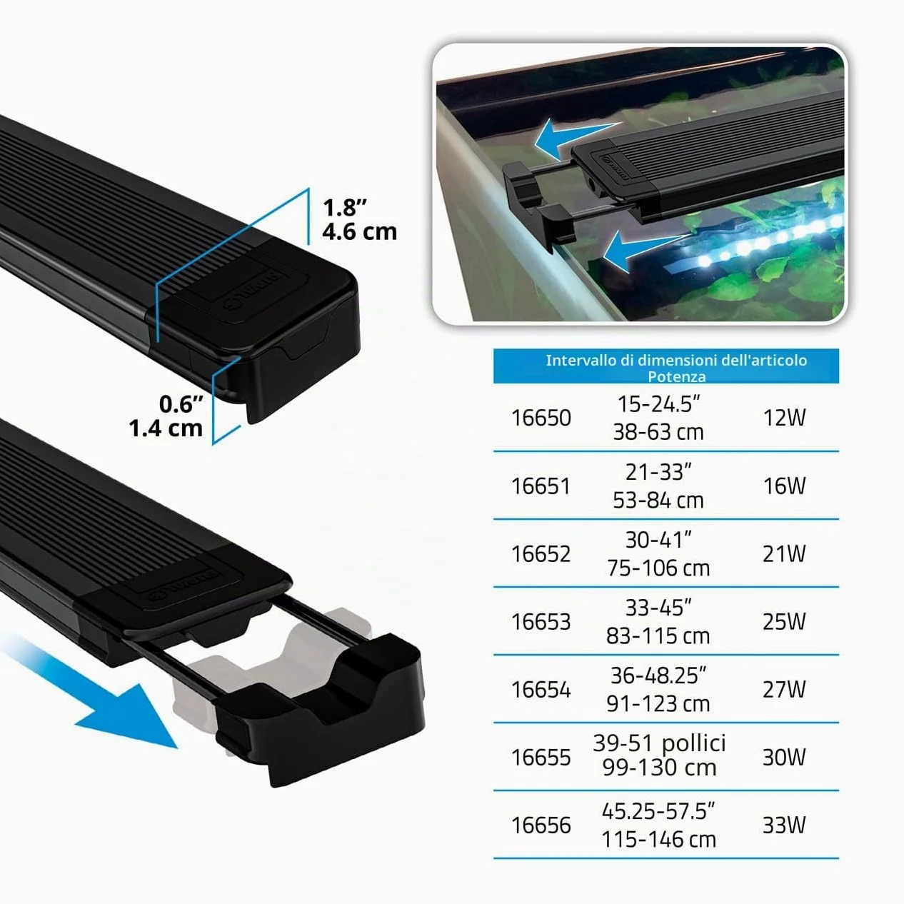 Fluval AquaSky LED 3.0 27 W, 91,4-122,8 cm